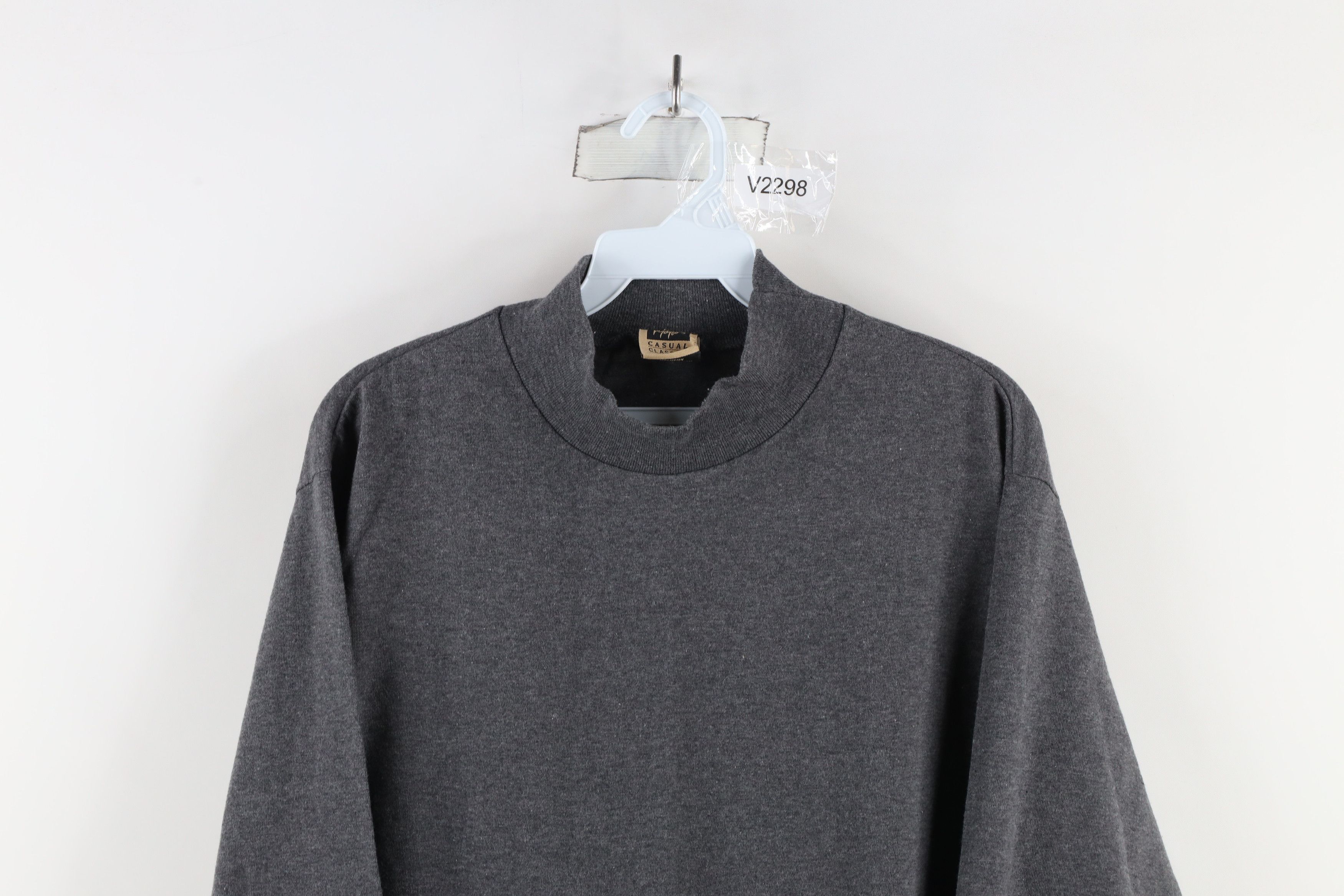 Vintage Vintage 90s Streetwear Mock Neck Long Sleeve T-Shirt USA Size US L / EU 52-54 / 3 - 2 Thumbnail