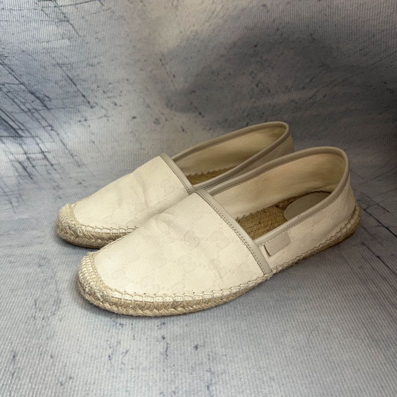 Gucci Gucci Monogram Signature Fisherman Flat Shoes 0079 Size US 6 / IT 36 - 1 Thumbnail