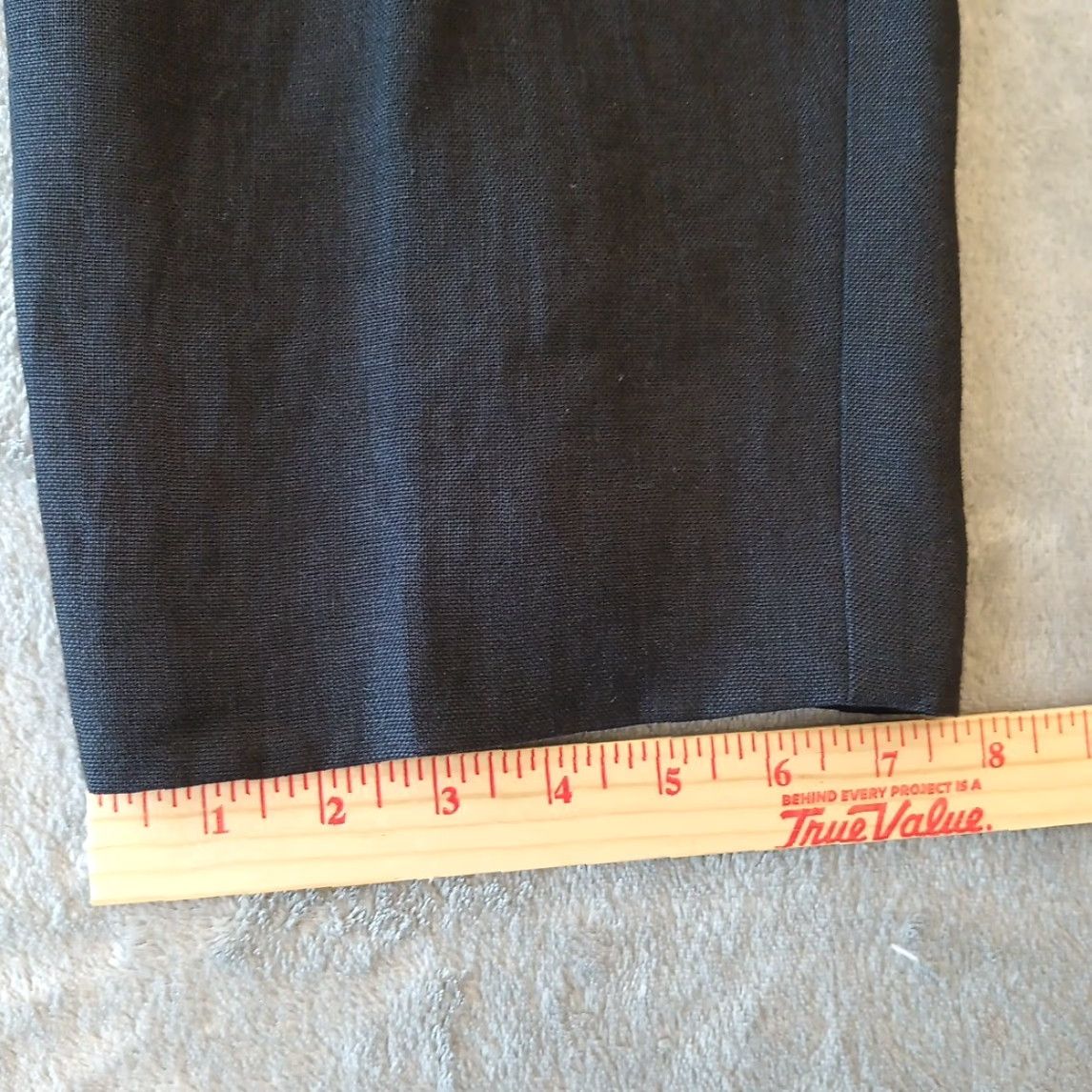 Talbots Talbots Petites Dress Pants Womens 12P Black Linen Pleated Lined Iron Free Flat Front 28in Inseam Straight Leg Pockets Dress Pants Womens Girls Mens? Size 34" / US 12 / IT 48 - 7 Thumbnail