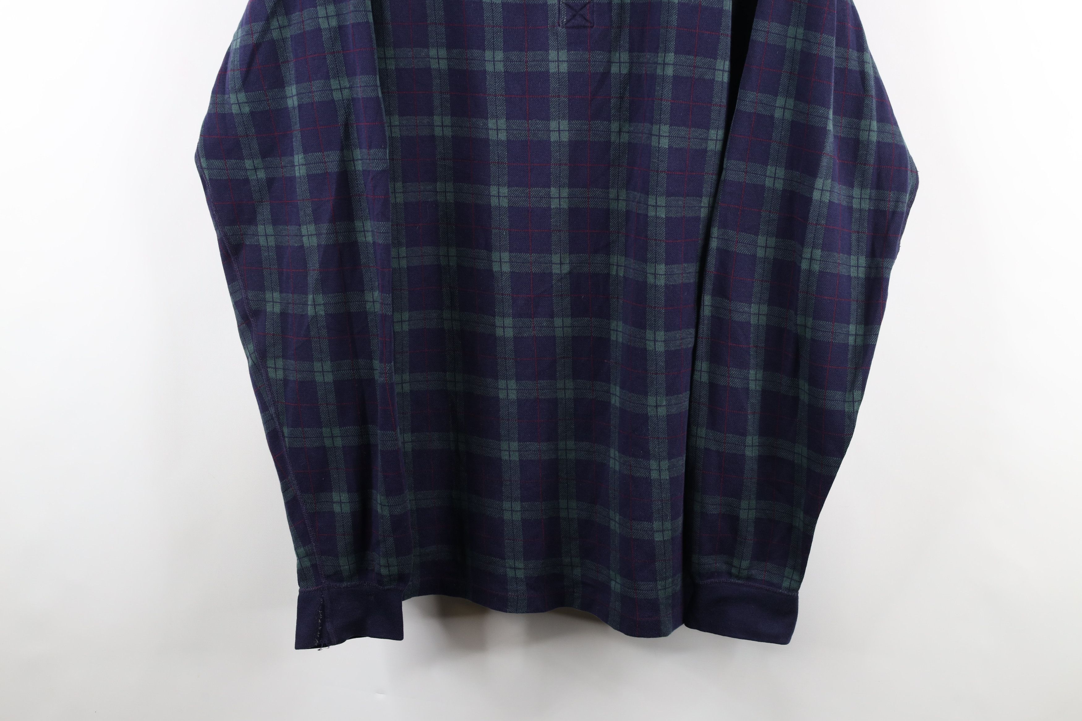Eddie Bauer Vintage 90s Eddie Bauer Long Sleeve Henley T-Shirt Plaid USA Size US L / EU 52-54 / 3 - 3 Thumbnail