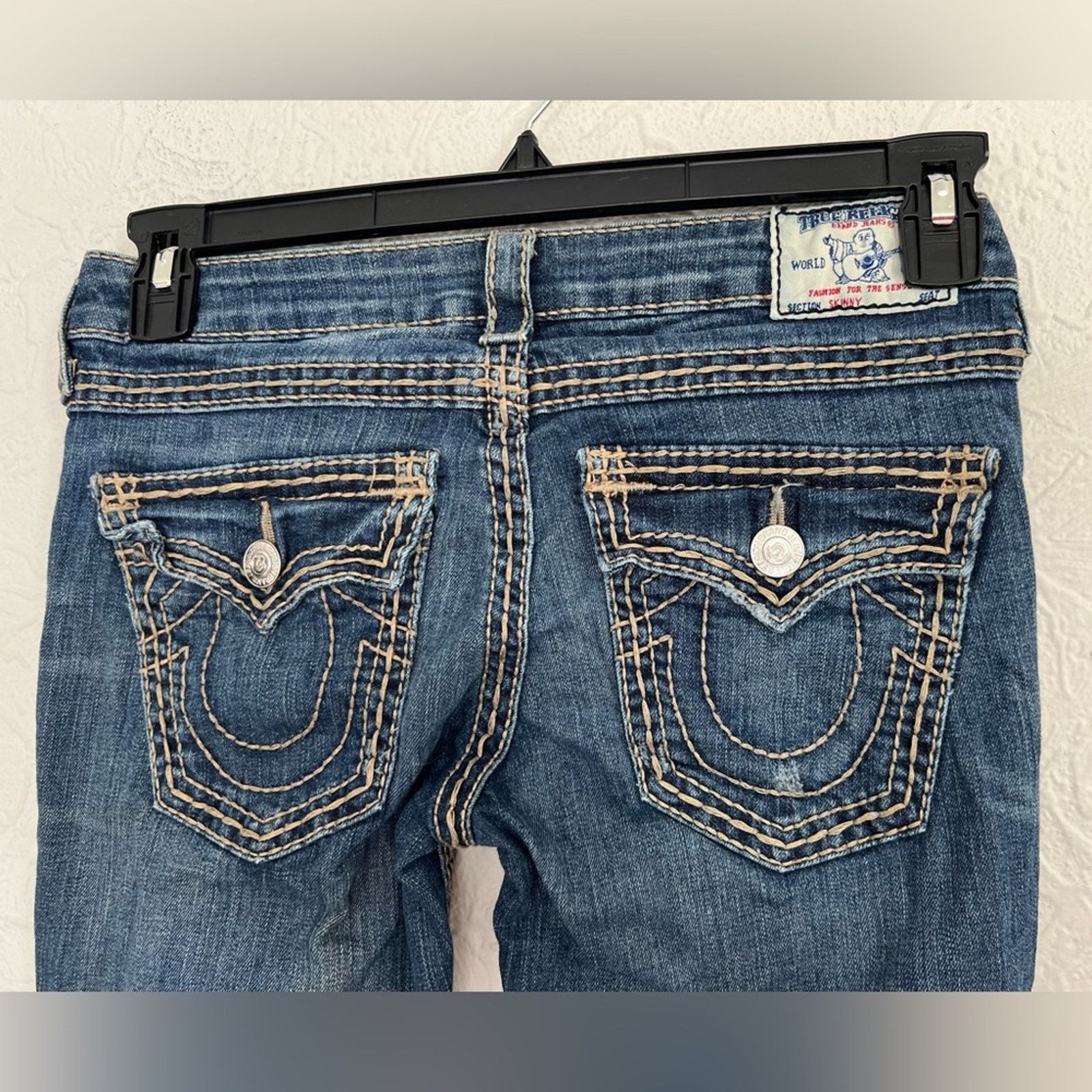 True Religion True Religion Dark Wash Skinny Jeans Womens 27 WAK599P54 Size 27" / US 4 / IT 40 - 5 Thumbnail