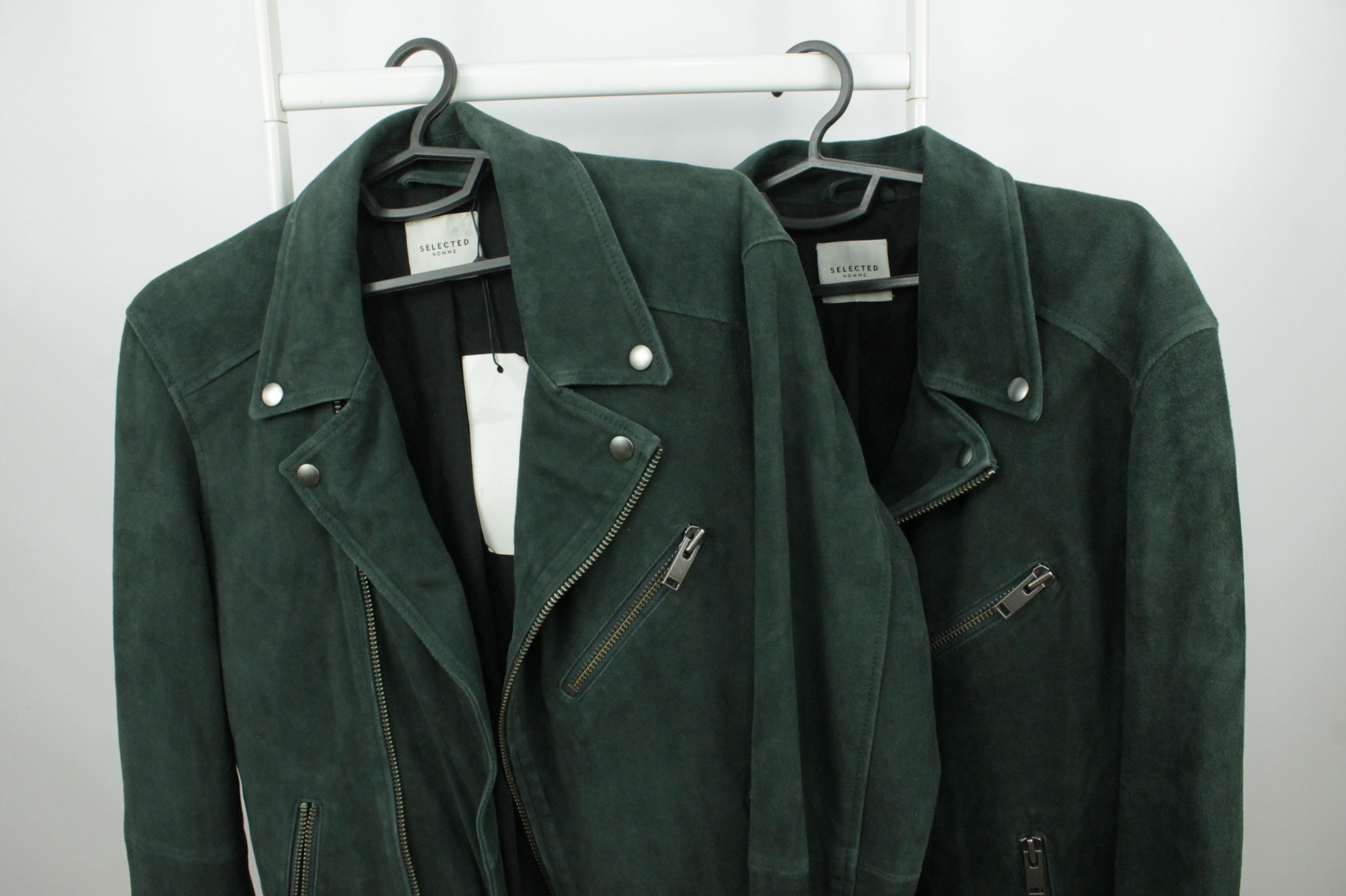 Selected Homme Selected Homme The Iconic Biker Green Suede Leather Jacket Size US L / EU 52-54 / 3 - 10 Thumbnail