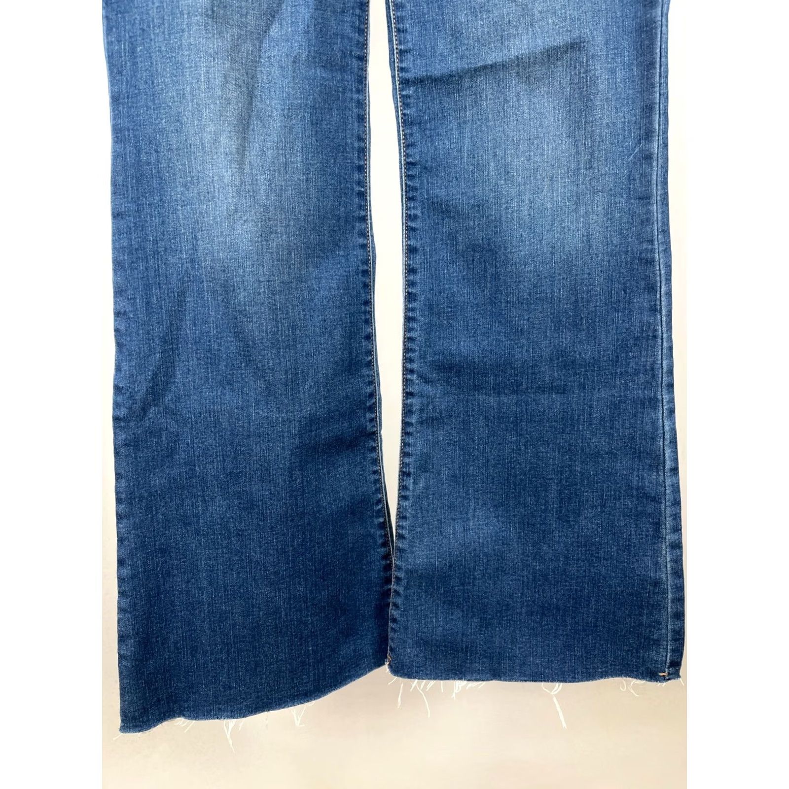 Vintage Knox Rose Jeans Womens 8 Bootcut Denim Distressed Mid Rise Raw Hem Stretch Blue 5-Pocket Design Mens Womens Girls Boys? Size 30" / US 8 / IT 44 - 4 Thumbnail