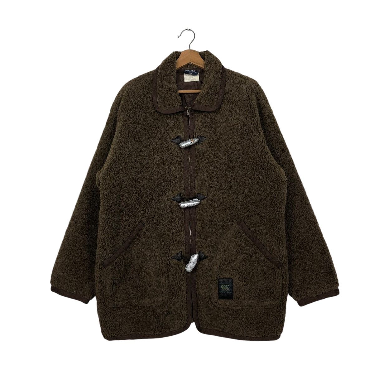 Canterbury of New Zealand VINTAGE FLEECE ZIPPER DUFFLE JACKET CANTERBURY CARGO POCKET Size US M / EU 48-50 / 2 - 3 Thumbnail
