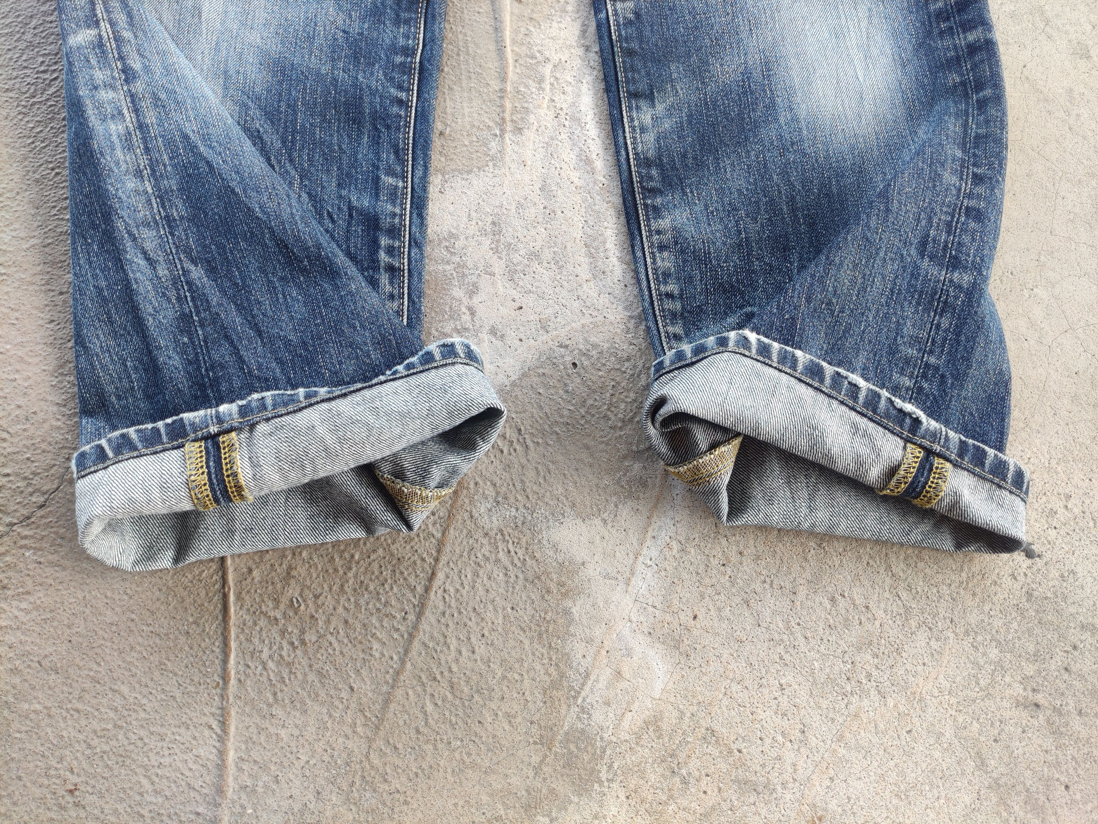 Japanese Brand Vintage japanese Jean Distressed Faded Denim Pants Size US 33 - 5 Thumbnail