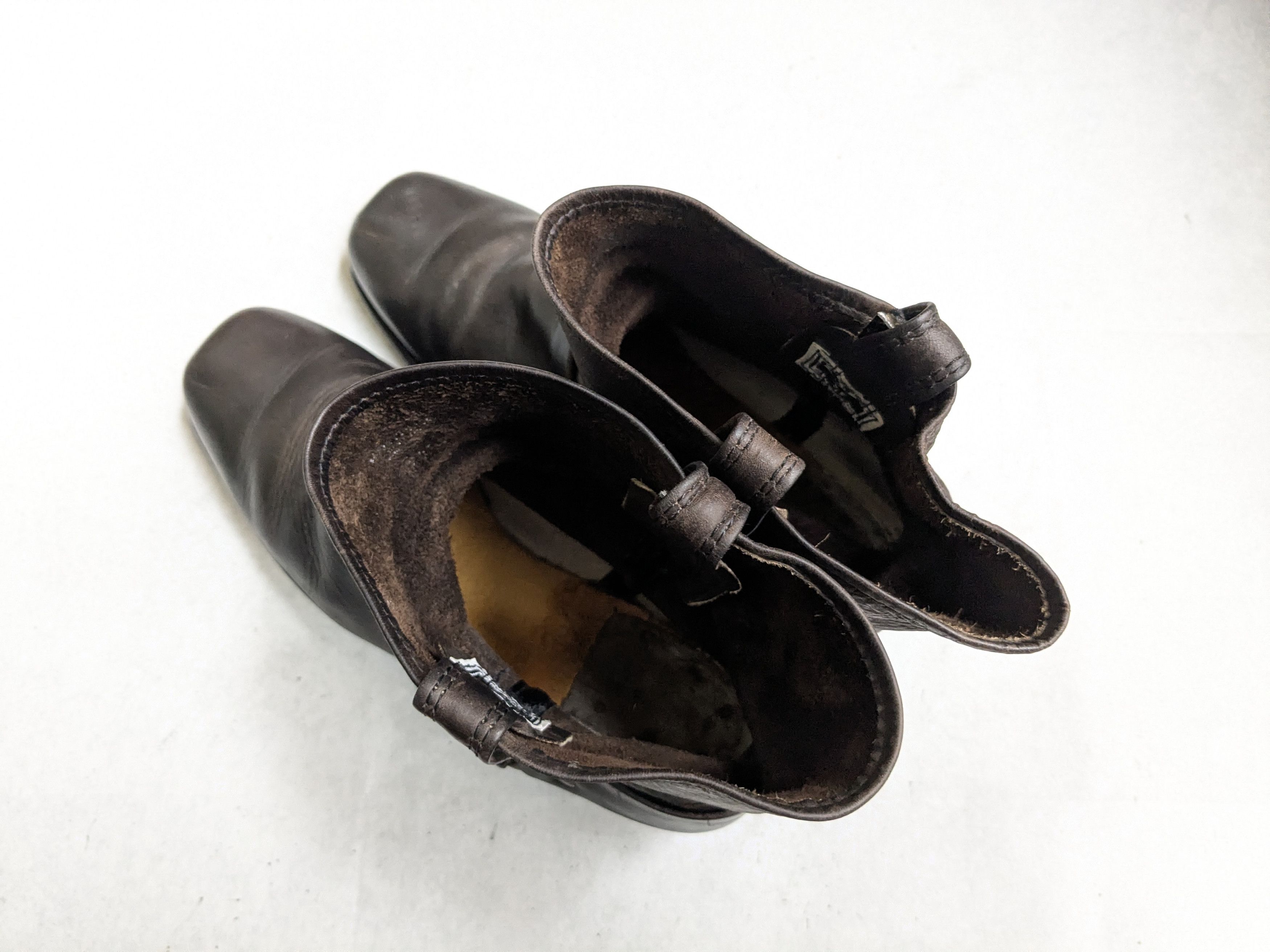 Frye Frye Harness Boots Brown 12 M Leather Strap Rubber Size US 12 / EU 45 - 15 Thumbnail