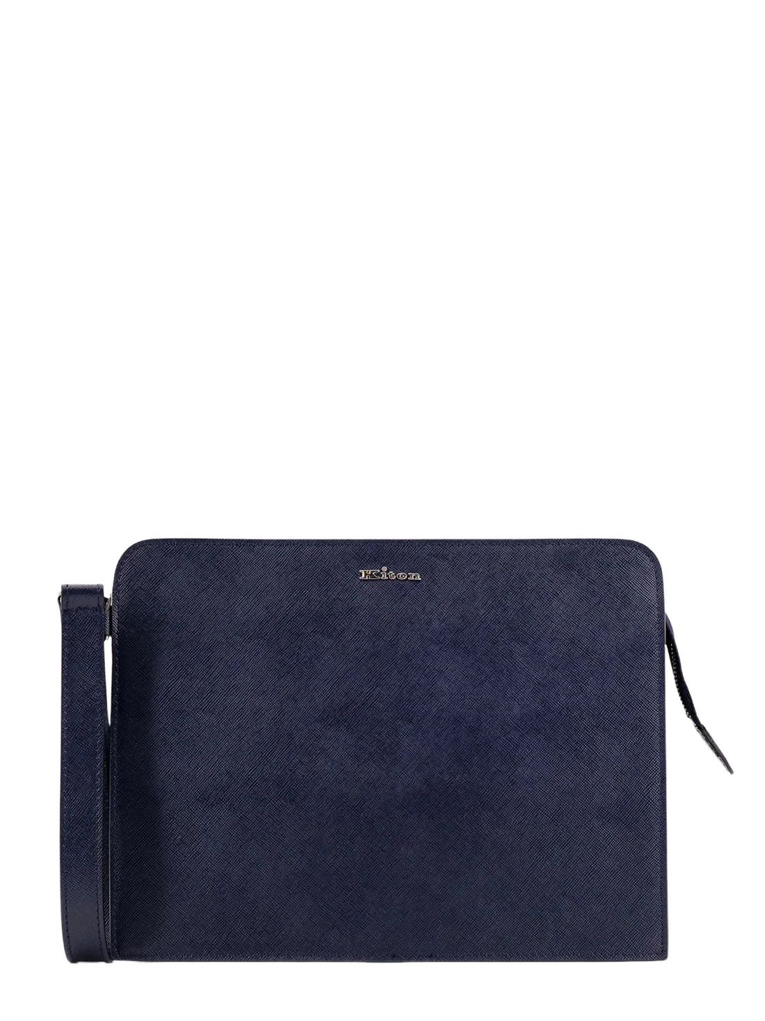 Kiton KITON Blue Leather Clutch New & Authentic Size ONE SIZE - 1 Thumbnail