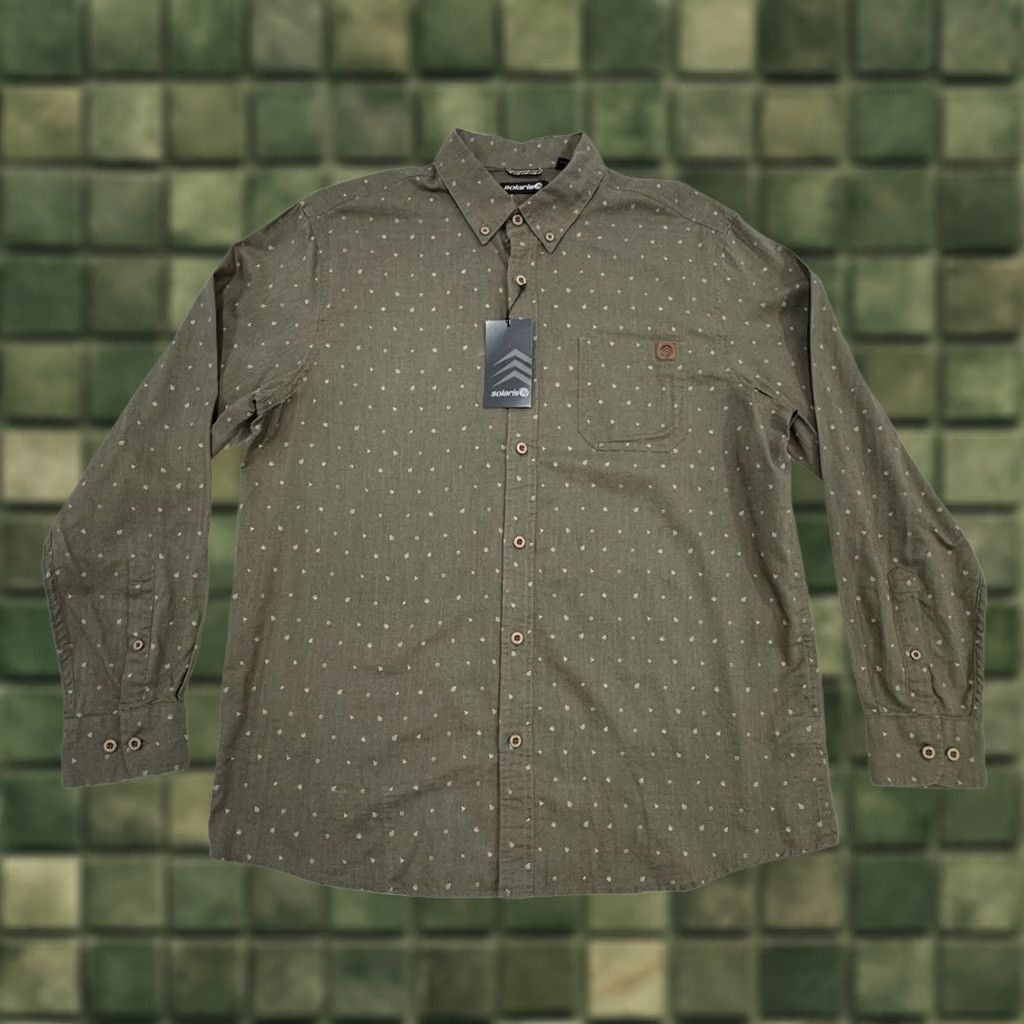 Vintage Solaris Button Shirt Men L Blue Animal Print Lightweight Breathable Cotton Knit Collared Long Sleeve Button-Up Pockets Fall Winter Vintage: No Size US L / EU 52-54 / 3 - 1 Thumbnail