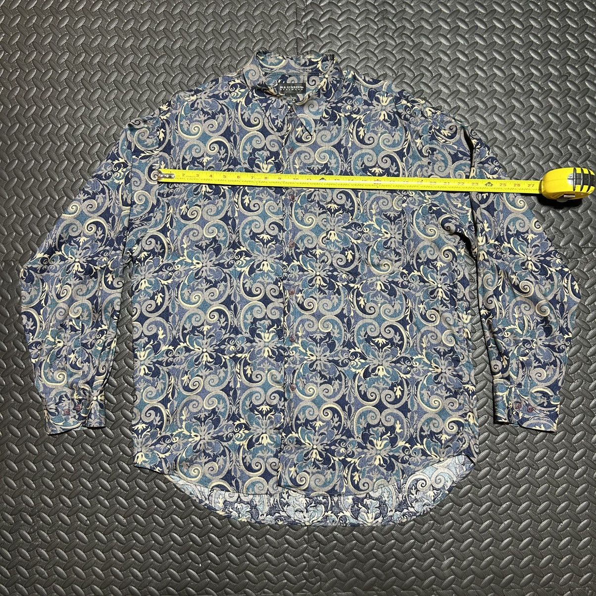 Other Vintage Reunion Menswear Shirt Button Up Paisley 90s Large Size US L / EU 52-54 / 3 - 9 Thumbnail