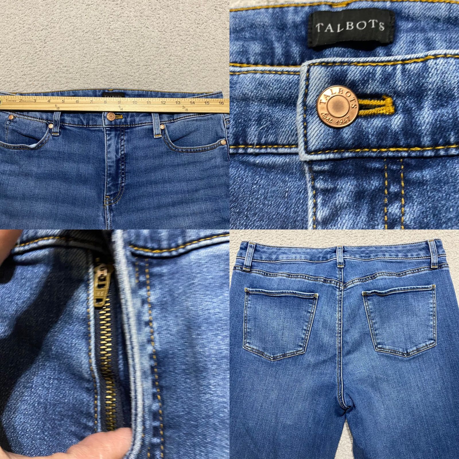 Talbots Talbots Jeans Slim 5-Pocket Denim Blue Medium Wash Mid Rise 10 Regular Adults Womens Bg 27in Inseam XS? Size 32" / US 10 / IT 46 - 8 Thumbnail