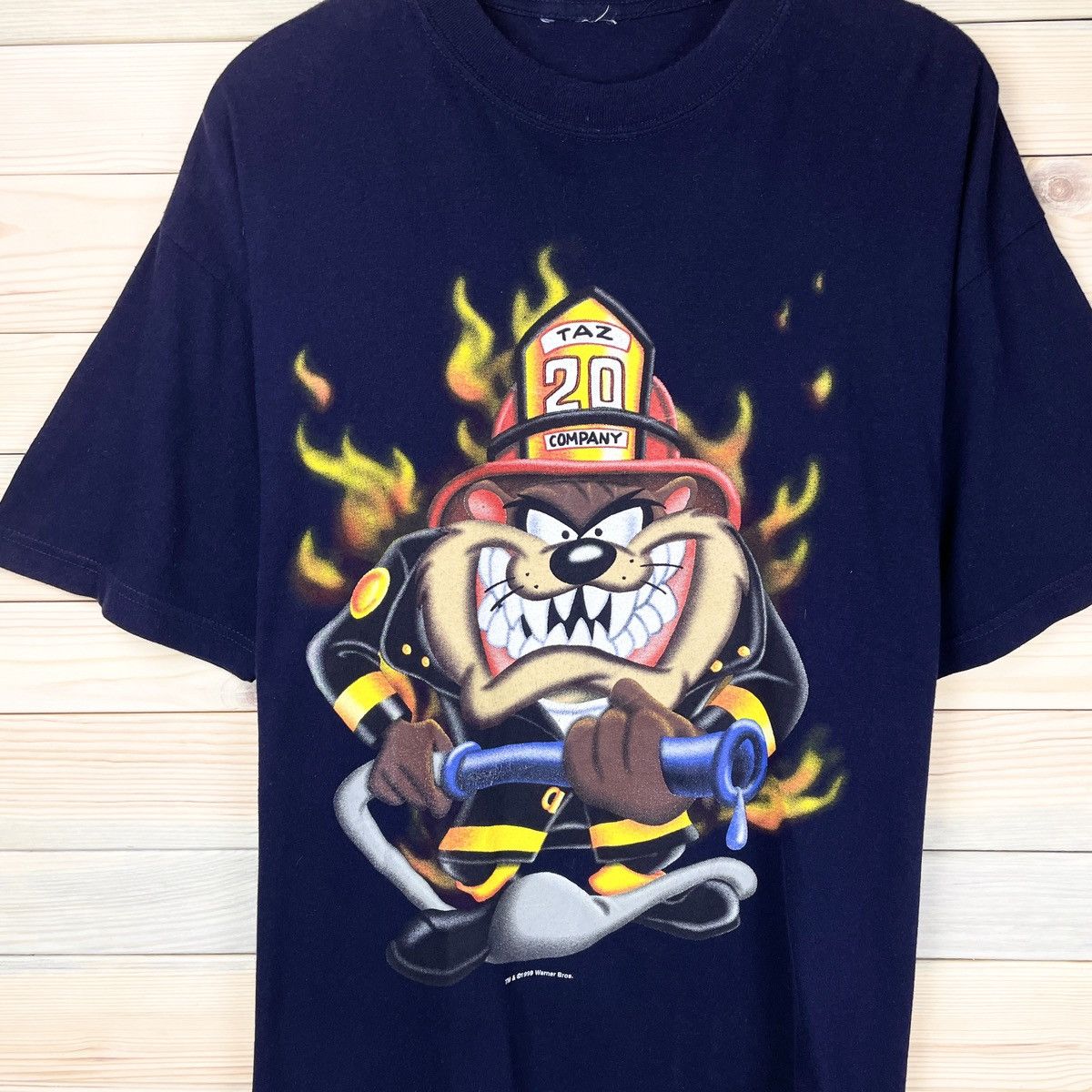 Vintage 🦁Warner Bros.🦁 Tasmanian Devil Vintage T-shirt Size US L / EU 52-54 / 3 - 4 Thumbnail