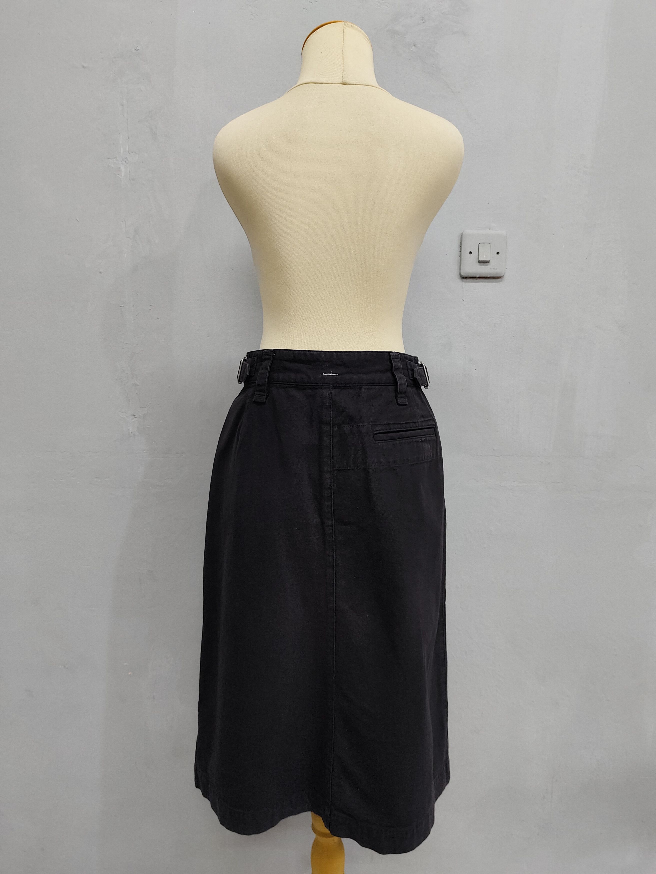 Margaret Howell 00s Margaret Howell 🇬🇧 Tailoring Side Buckle Wrap Skirt Size 29" - 10 Thumbnail