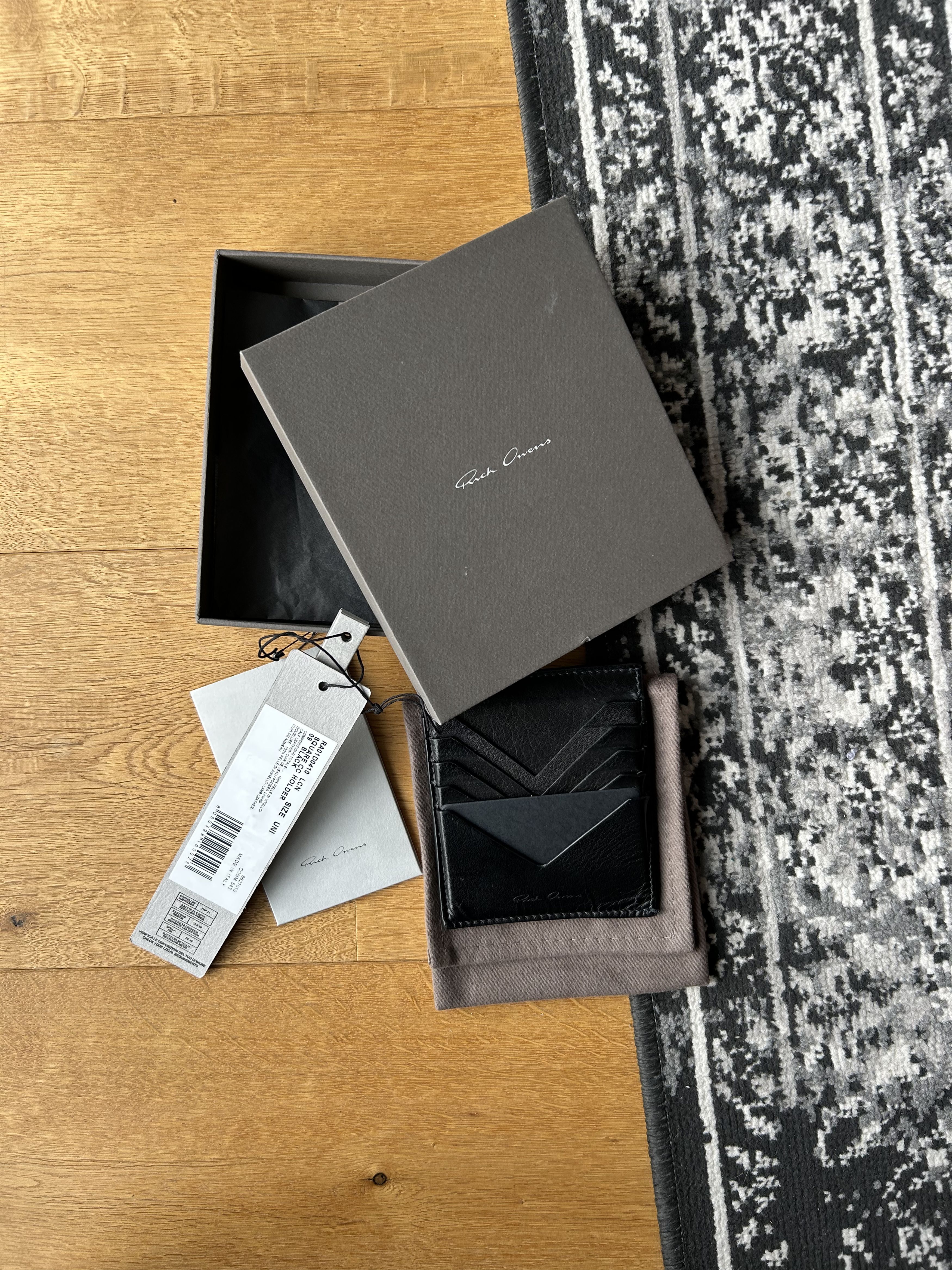 Rick Owens SQUARE CC HOLDER Size ONE SIZE - 1 Thumbnail