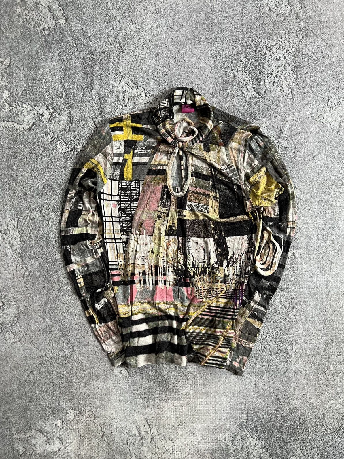 Save The Queen All Printed Long Sleeve M Top Blouse Gaultier