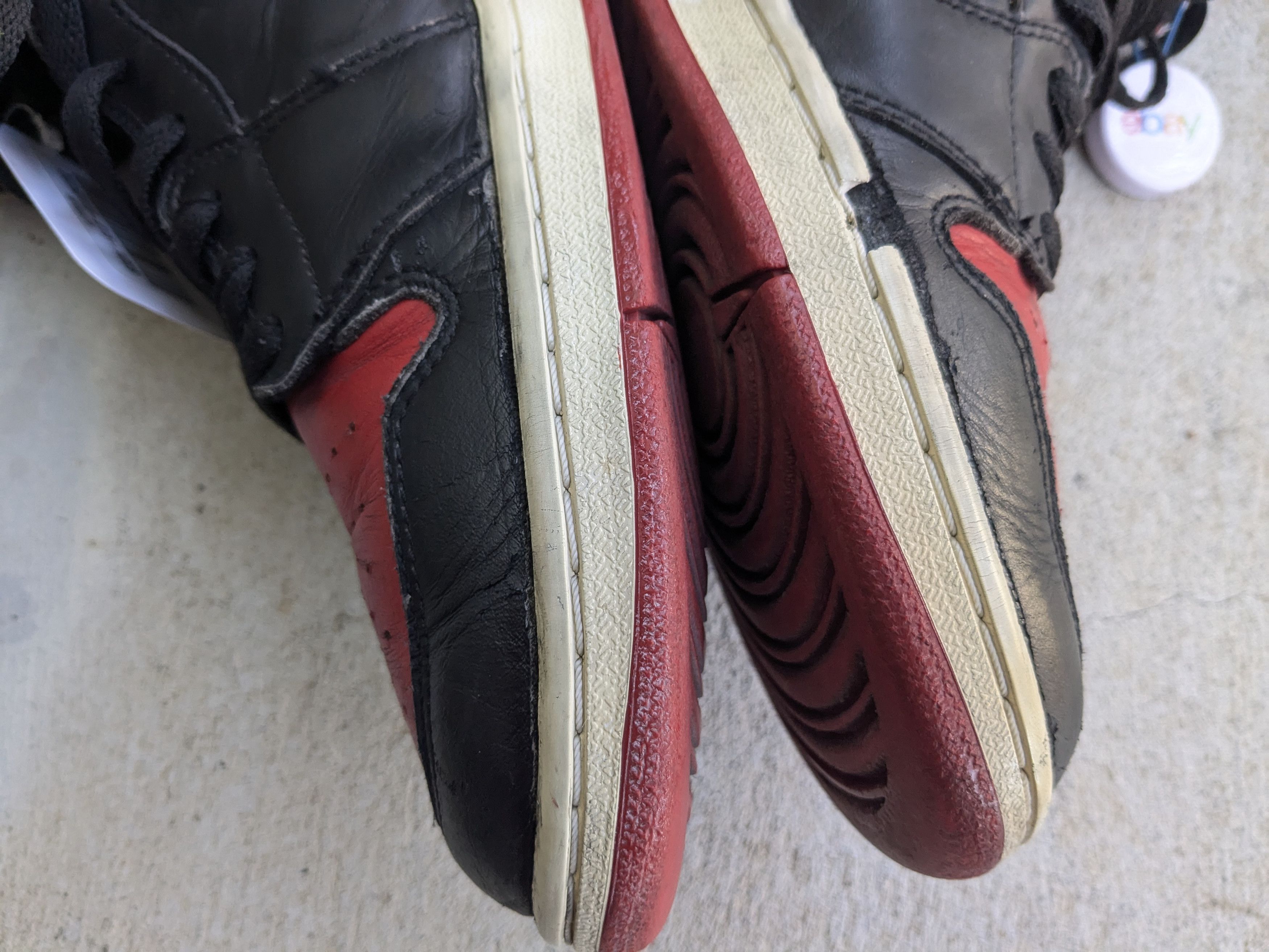 Jordan Brand Nike Air Jordan 1 Bred 2001 High Tops 2001 136066-061 Size US 11.5 / EU 44-45 - 13 Thumbnail