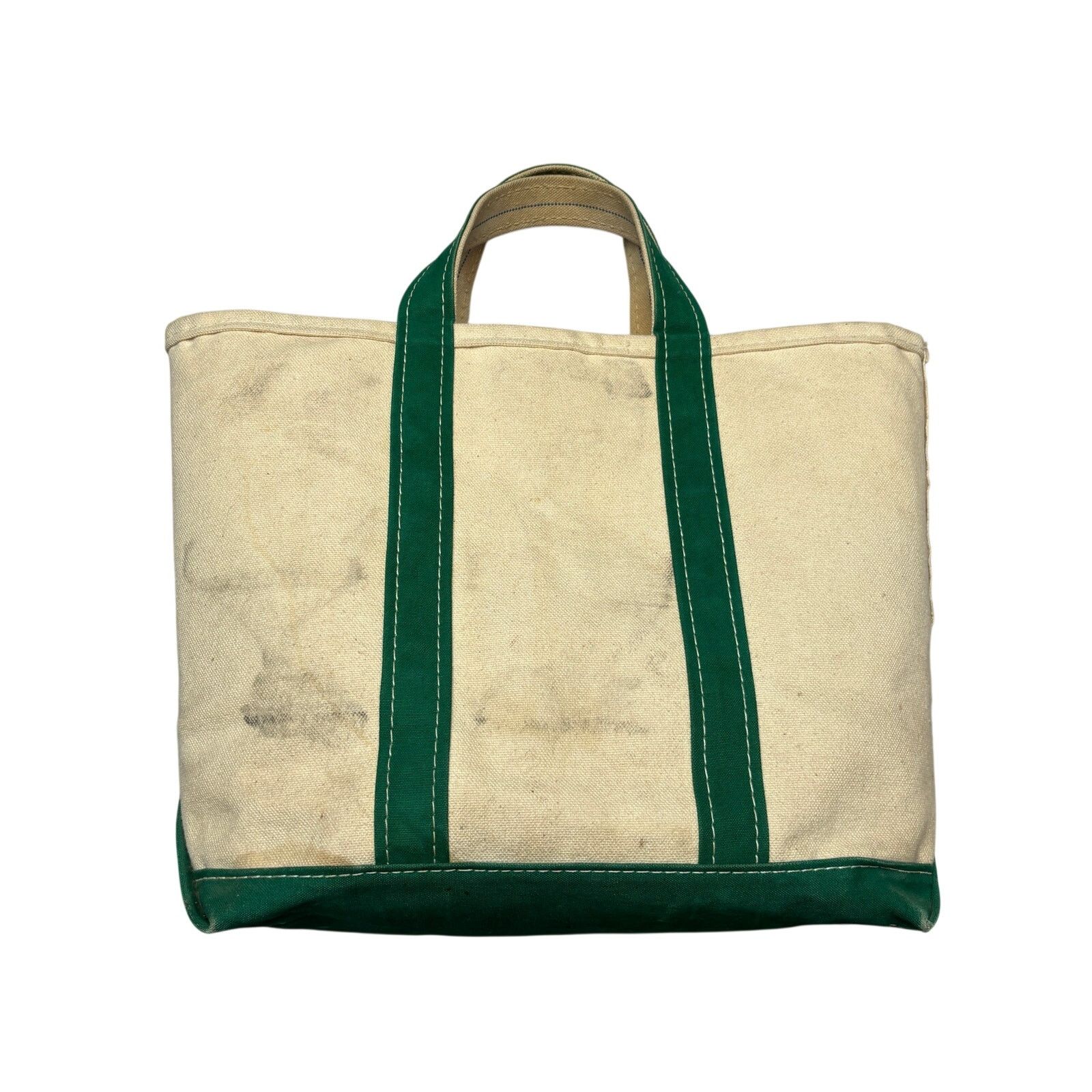 L.L. Bean Vintage 80s L.L. Bean Tote Bag Canvas Small 15.5x11 Green Size ONE SIZE - 1 Thumbnail