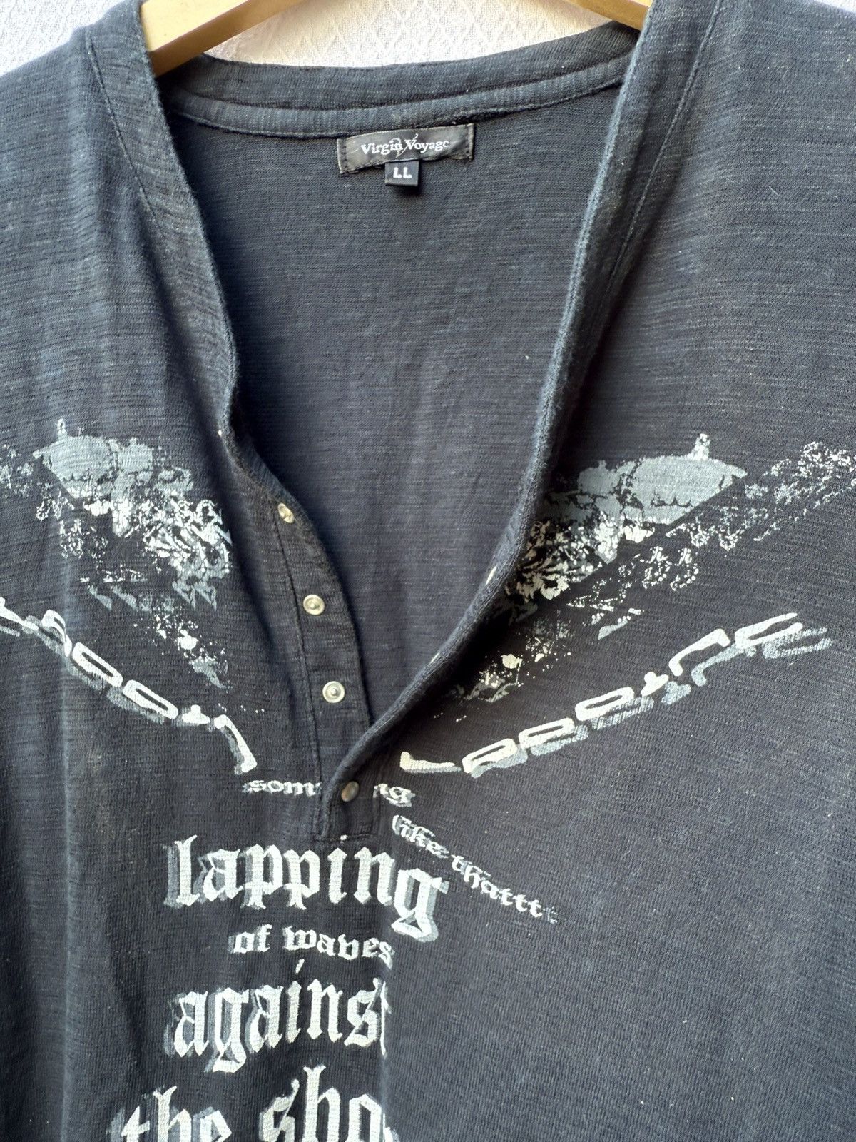 Japanese Brand Y2k Virgin Voyage Japanese Style Gothic Poem Longsleeve Size US L / EU 52-54 / 3 - 7 Thumbnail