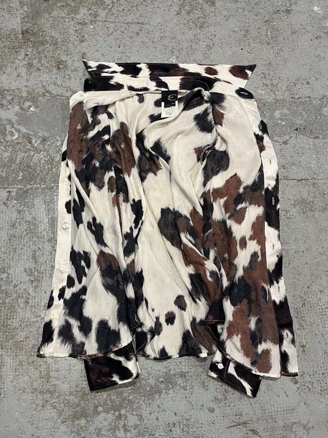 Roberto Cavalli AW2004 Cavalli Cowprint Effect Shirt Size US M / EU 48-50 / 2 - 7 Thumbnail
