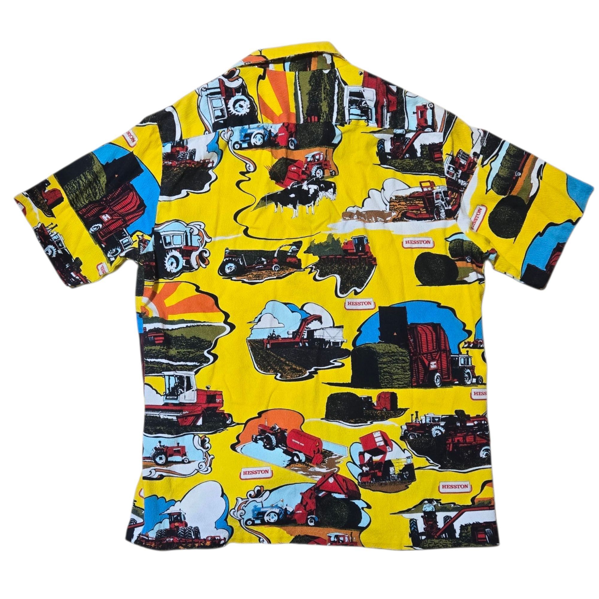 Other ​Vintage Hesston Farm Equipment Button Up Shirt AOP Agricult Size US M / EU 48-50 / 2 - 2 Thumbnail