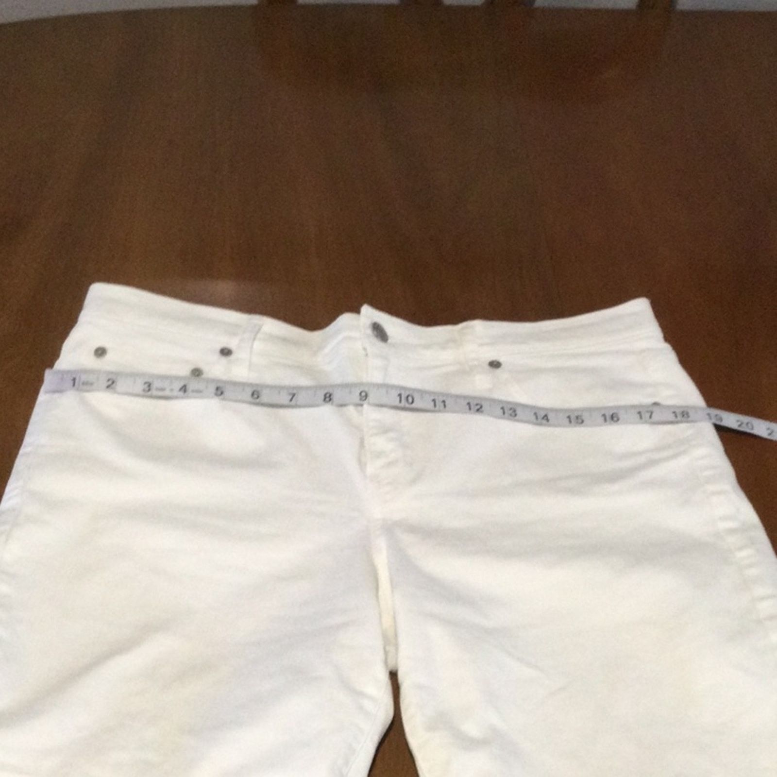 Gap Gap 1969 White Denim Bermuda 5-Pocket Shorts Size 31 Size 31" - 9 Thumbnail