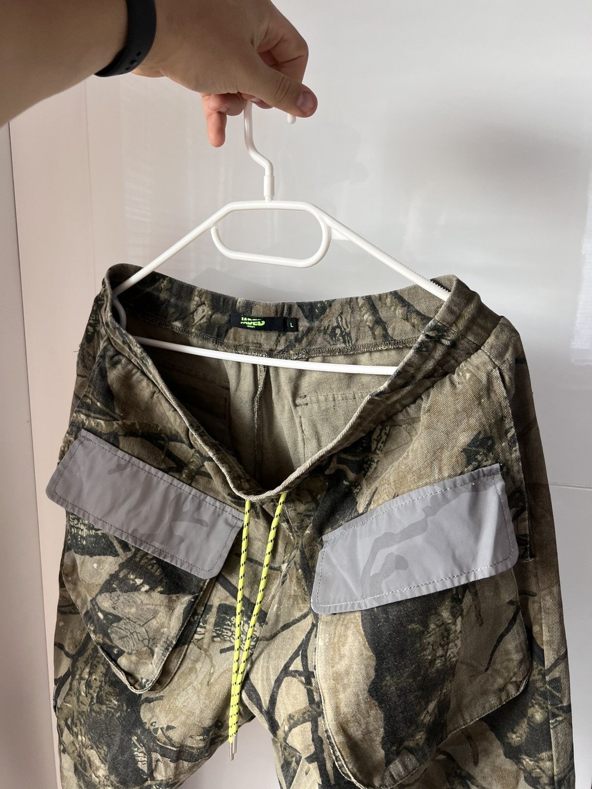 Jaded London Jaded London Reflective Patch Pocket Y2k Sequin Camo Pants Size US 34 / EU 50 - 3 Thumbnail