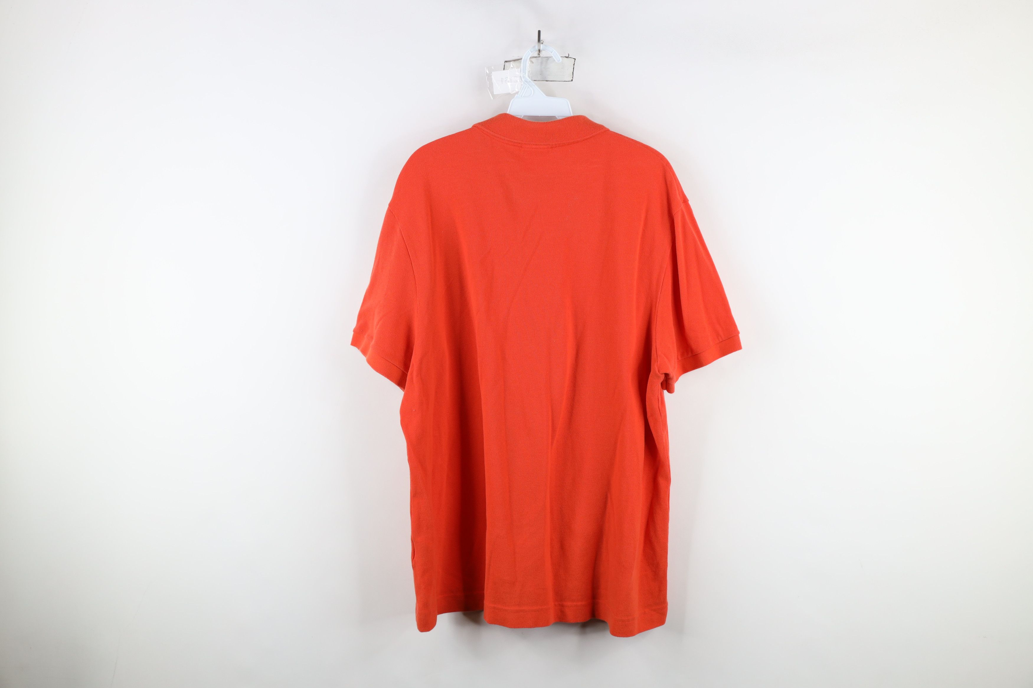 Lacoste × Vintage Lacoste Logo Pique Cotton Knit Collared Polo Shirt Orange Size US XL / EU 56 / 4 - 11 Thumbnail