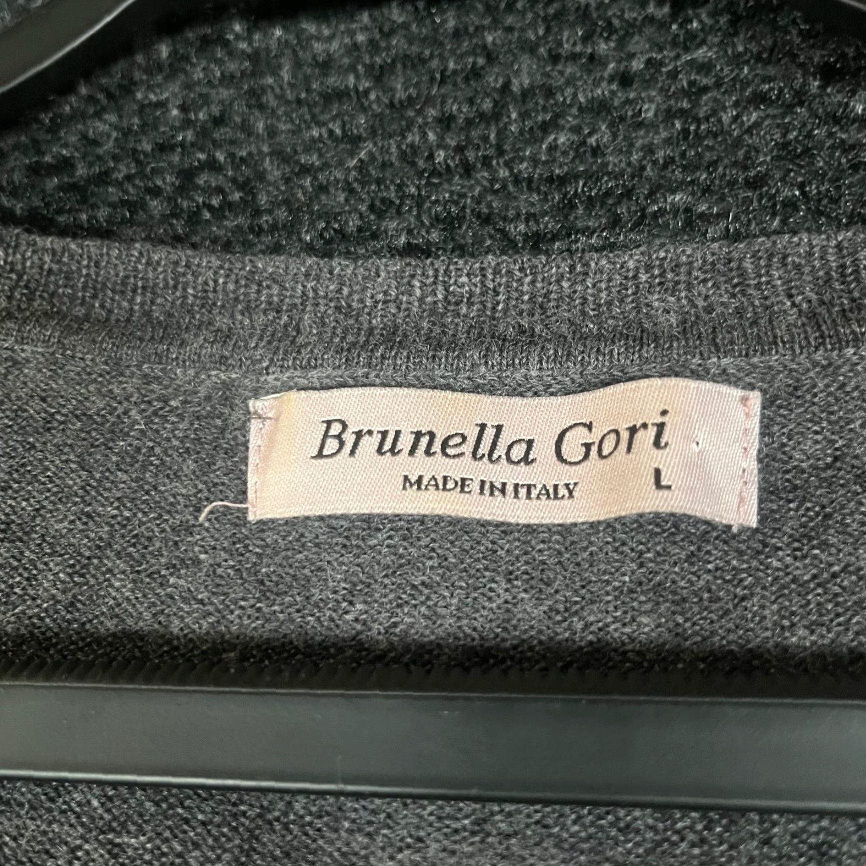 Vintage Brunella Gori Gray 100% Wool Sweater Dress Knit Casual Workwear Long Sleeve Size L Italy Women Size L / US 10 / IT 46 - 3 Thumbnail