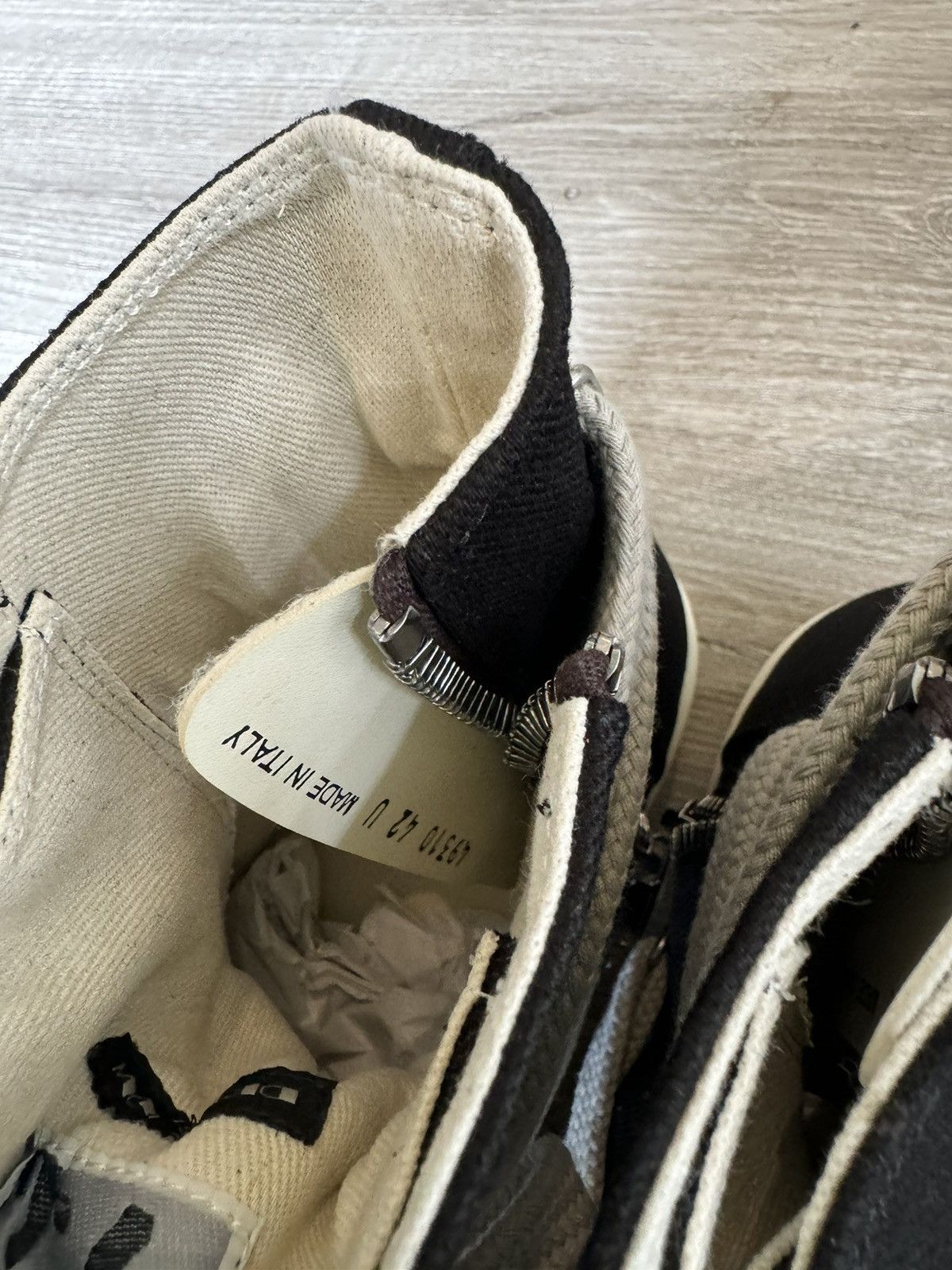 Rick Owens Rick Owens Drkshdw Jumbolace Hexa Sneaks Ramones Black Size US 9 / EU 42 - 8 Thumbnail