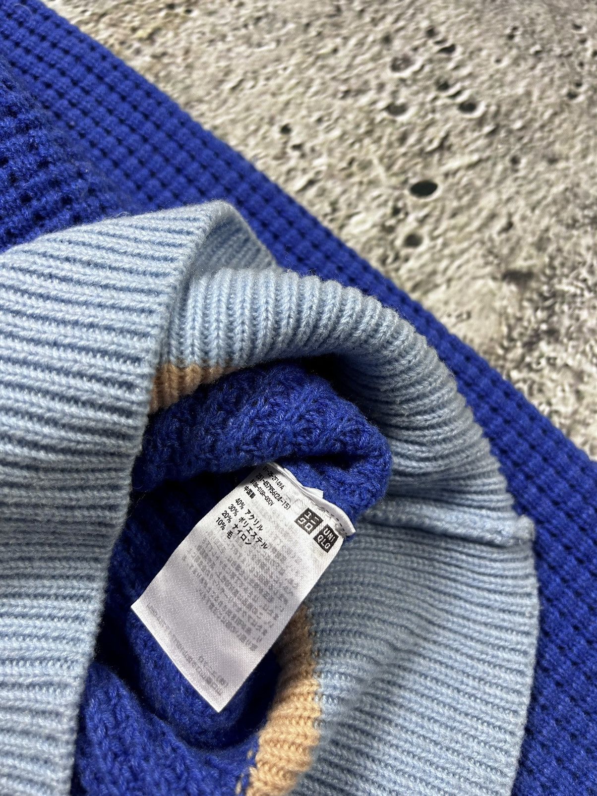 Marni × Uniqlo Marni Uniqlo Popcorn Knit V-neck Sweater blue Size M / US 6-8 / IT 42-44 - 6 Thumbnail