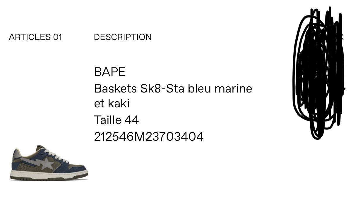 Bape Bapestas Sk8 marine blue and grey size 11 Size US 11 / EU 44 - 16 Thumbnail