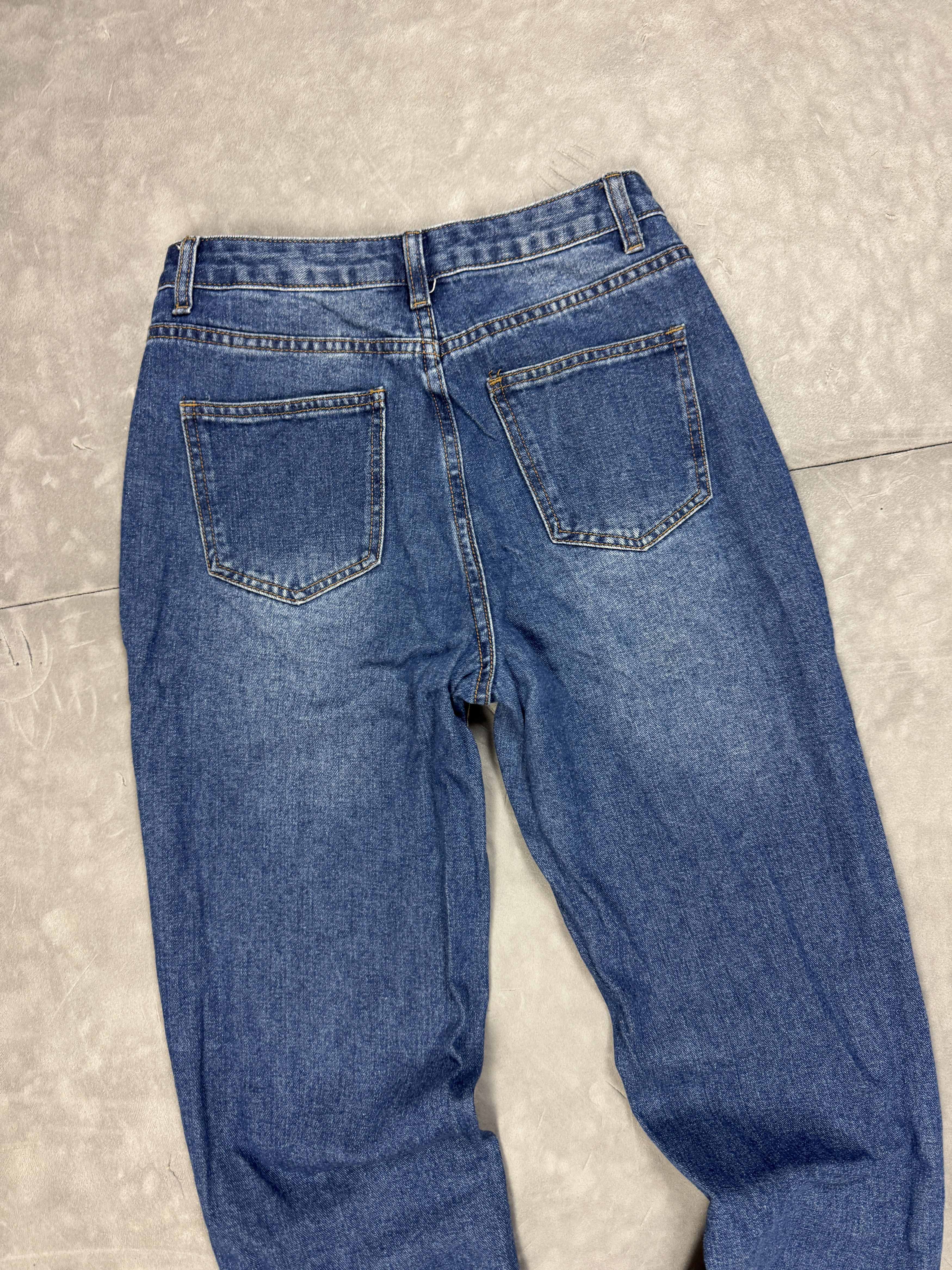 Vintage Y2K Denim Baggy Jeans with Retro Graphic Prints (S) 90s Size 26" / US 2 / IT 38 - 8 Thumbnail