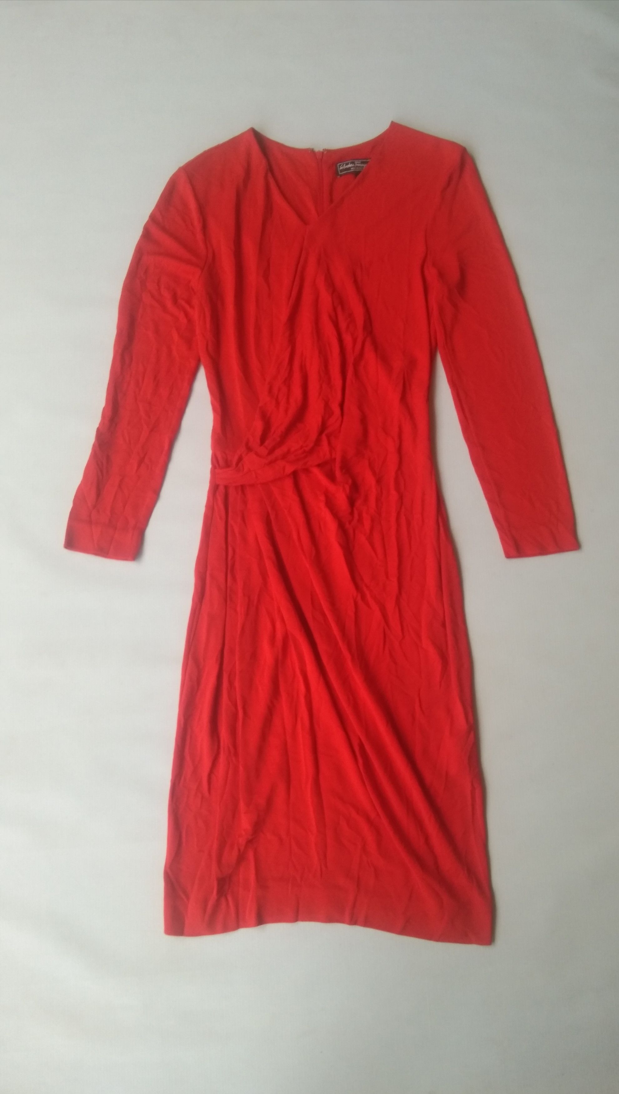 Salvatore Ferragamo Salvatore ferragamo red orange dress Size S / US 4 / IT 40 - 1 Thumbnail