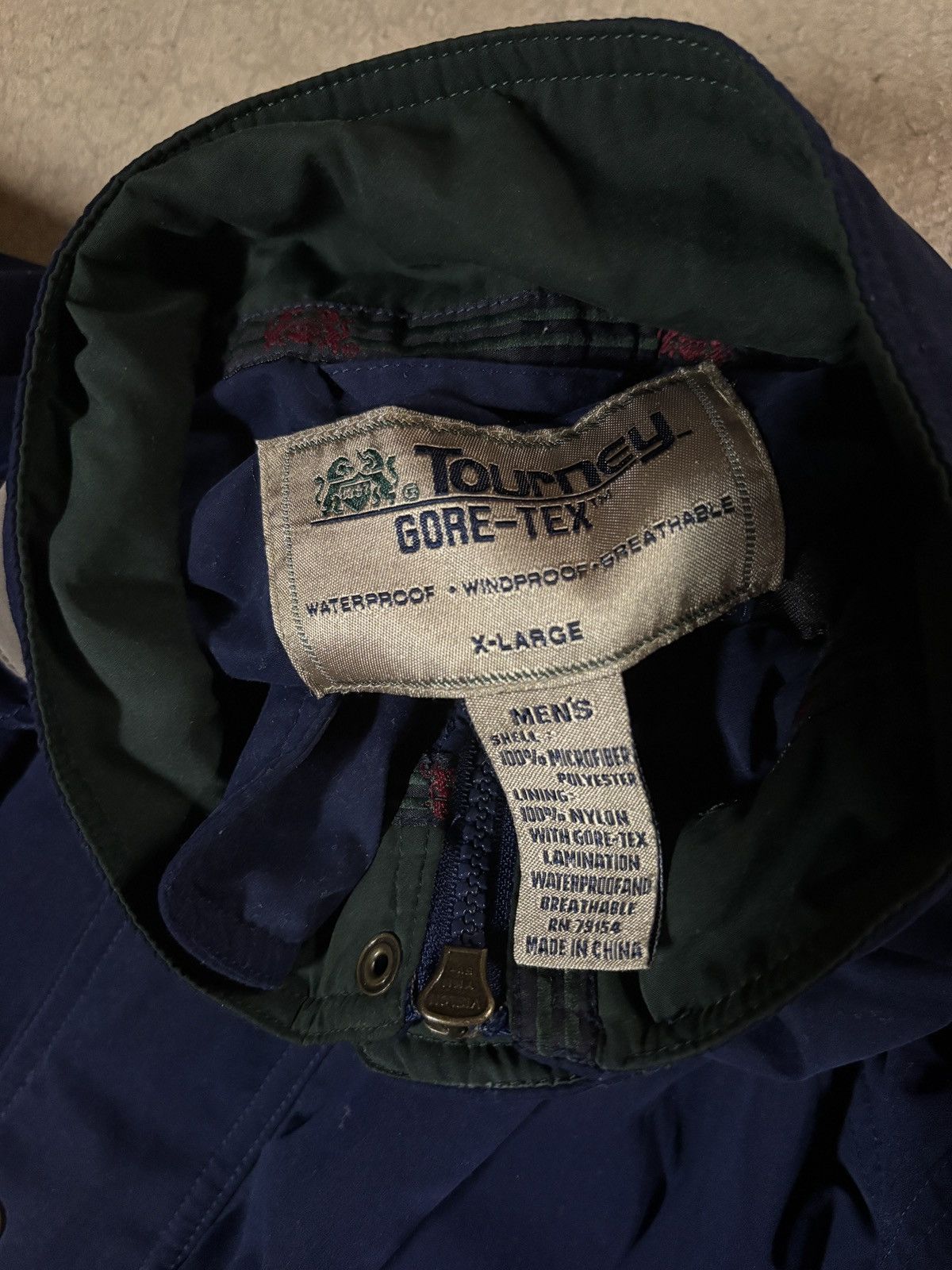 Goretex Vintage 90s Gore-tex Tourney Waterproof Jacket Navy Size XL Size US XL / EU 56 / 4 - 7 Thumbnail