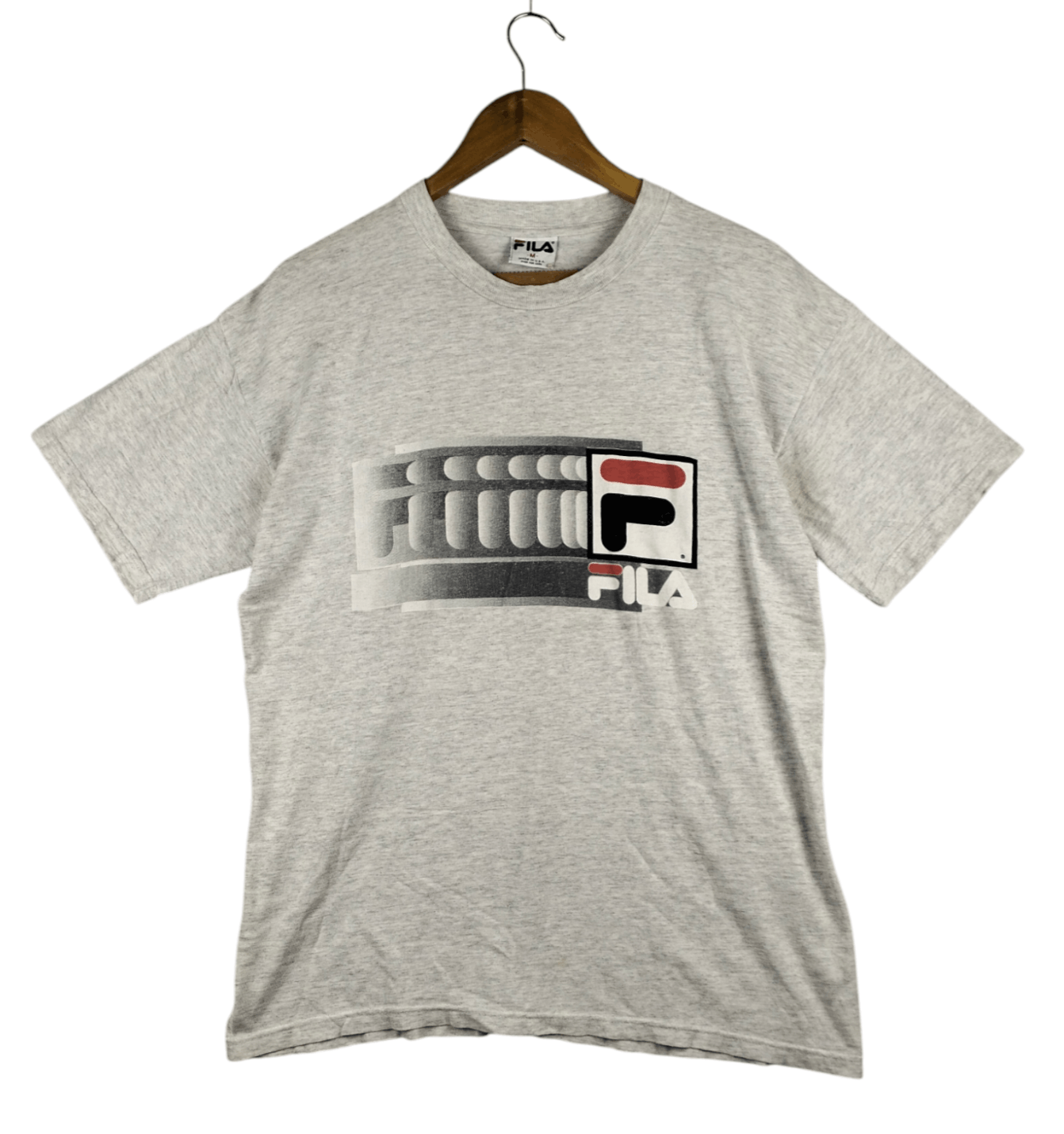 Fila × Vintage Vintage 90's Fila Spell Out T shirt Streetwear Made in Usa Size US M / EU 48-50 / 2 - 2 Thumbnail