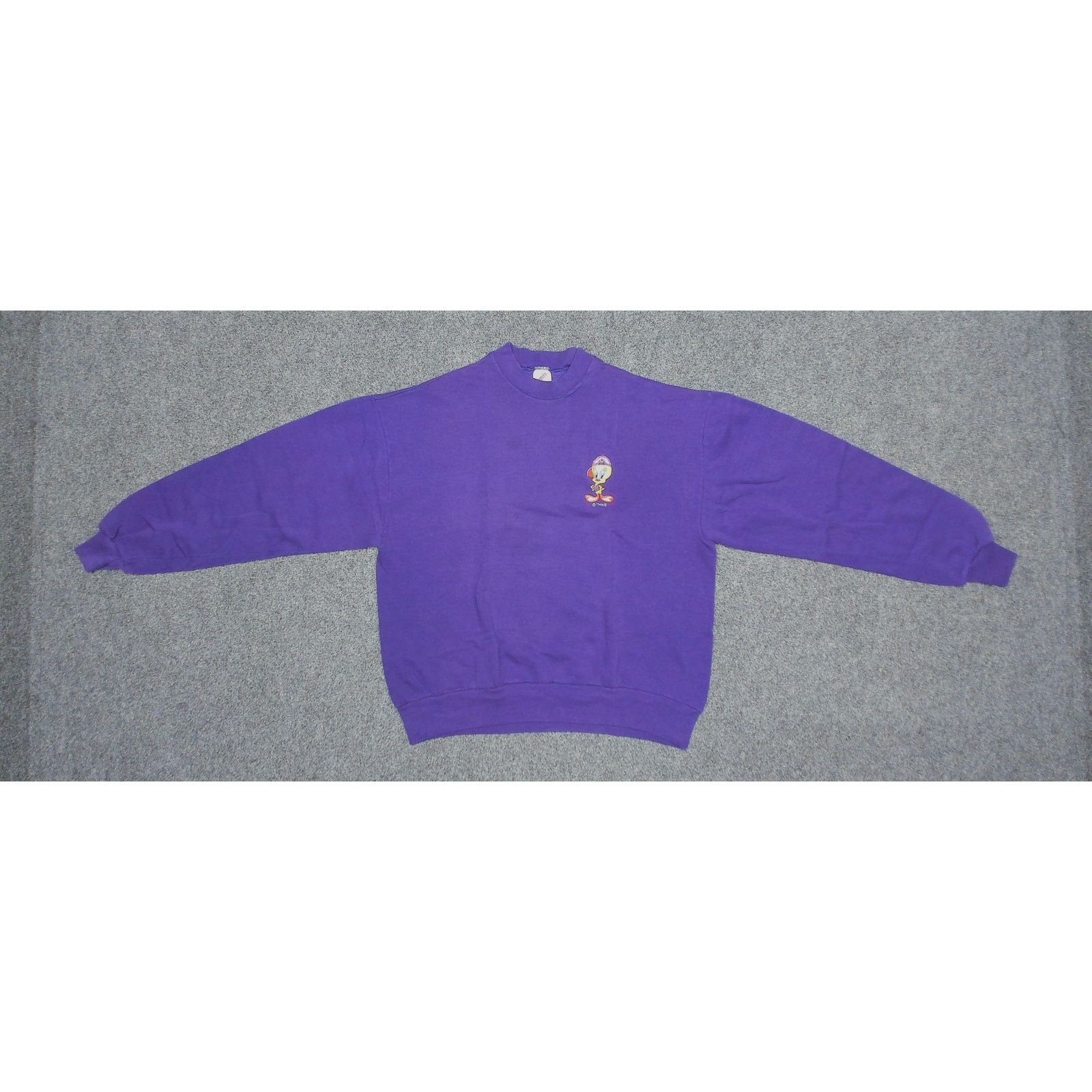 Jerzees VTG Jerzees Looney Tunes 90s Tweety Bird Shoulder Sweatshirt Size XL / US 12-14 / IT 48-50 - 5 Thumbnail