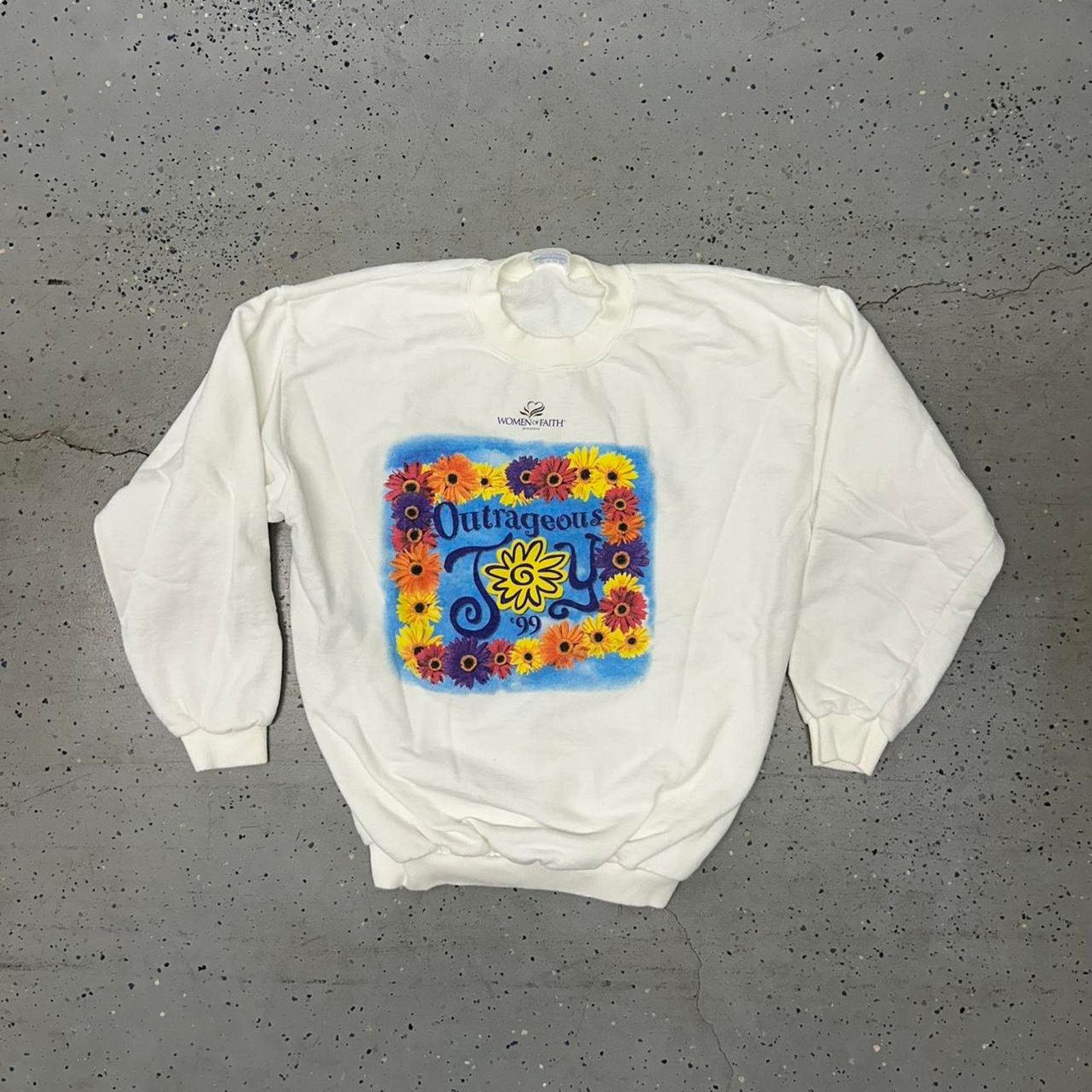 Gildan VTG 1999 Outrageous Joy crewneck sweatshirt Size L / US 10 / IT 46 - 1 Thumbnail