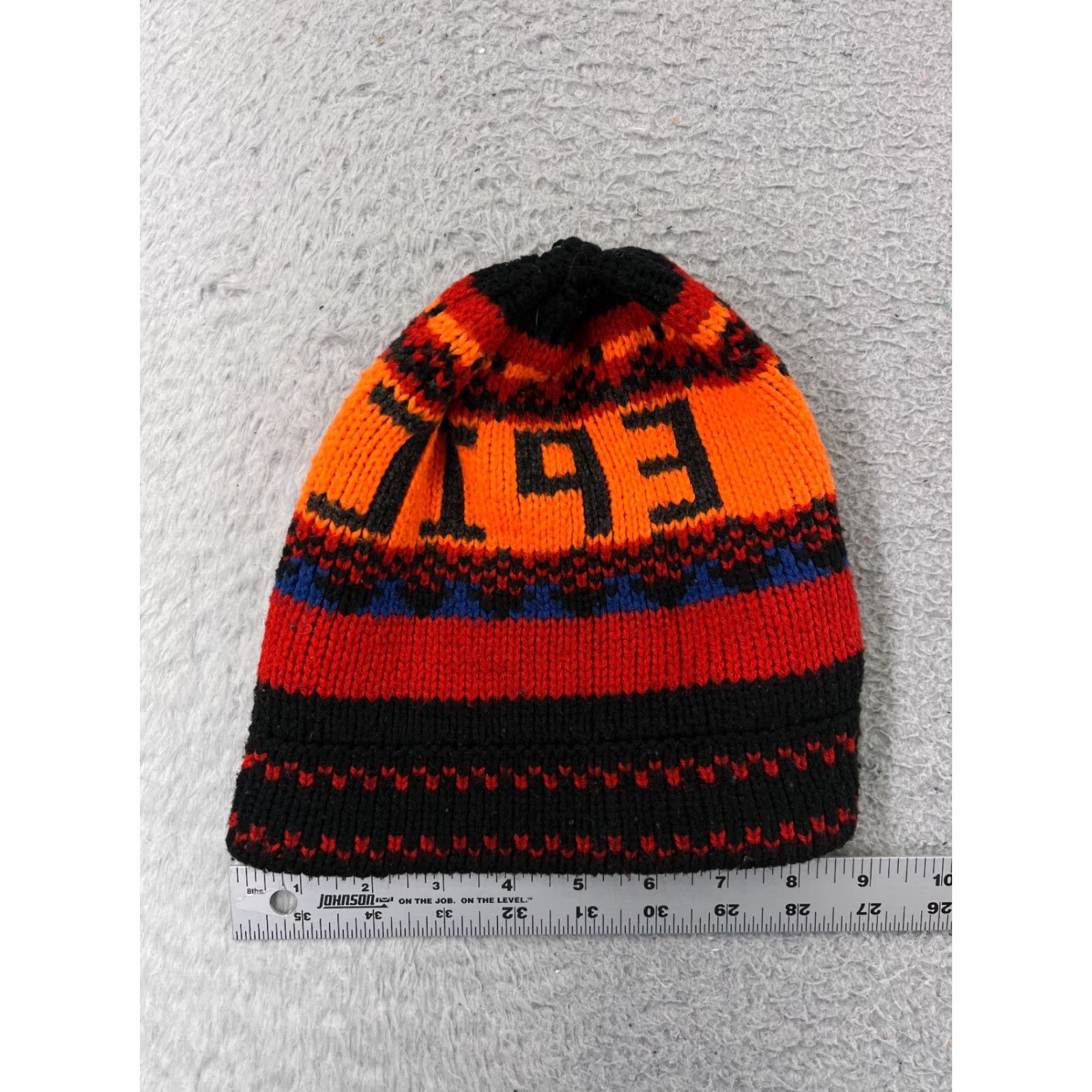 Old Navy OLD NAVY Beanie Adult One Size Black Knit Geometric Acrylic Ski Mens Size ONE SIZE - 4 Thumbnail