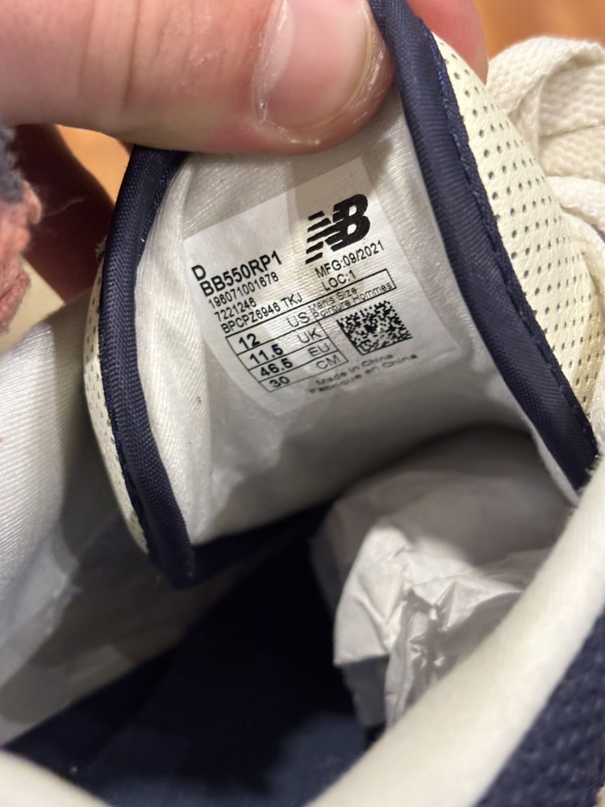New Balance New Balance 550 ‘Navy Light Blue’ Size US 12 / EU 45 - 6 Thumbnail