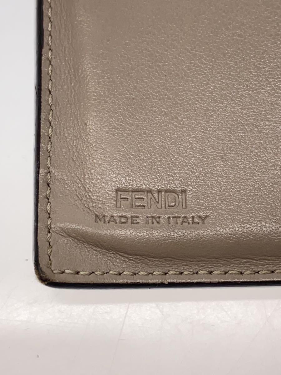 Fendi Fendi Leather Tri-Fold Wallet Beige Size ONE SIZE - 3 Thumbnail