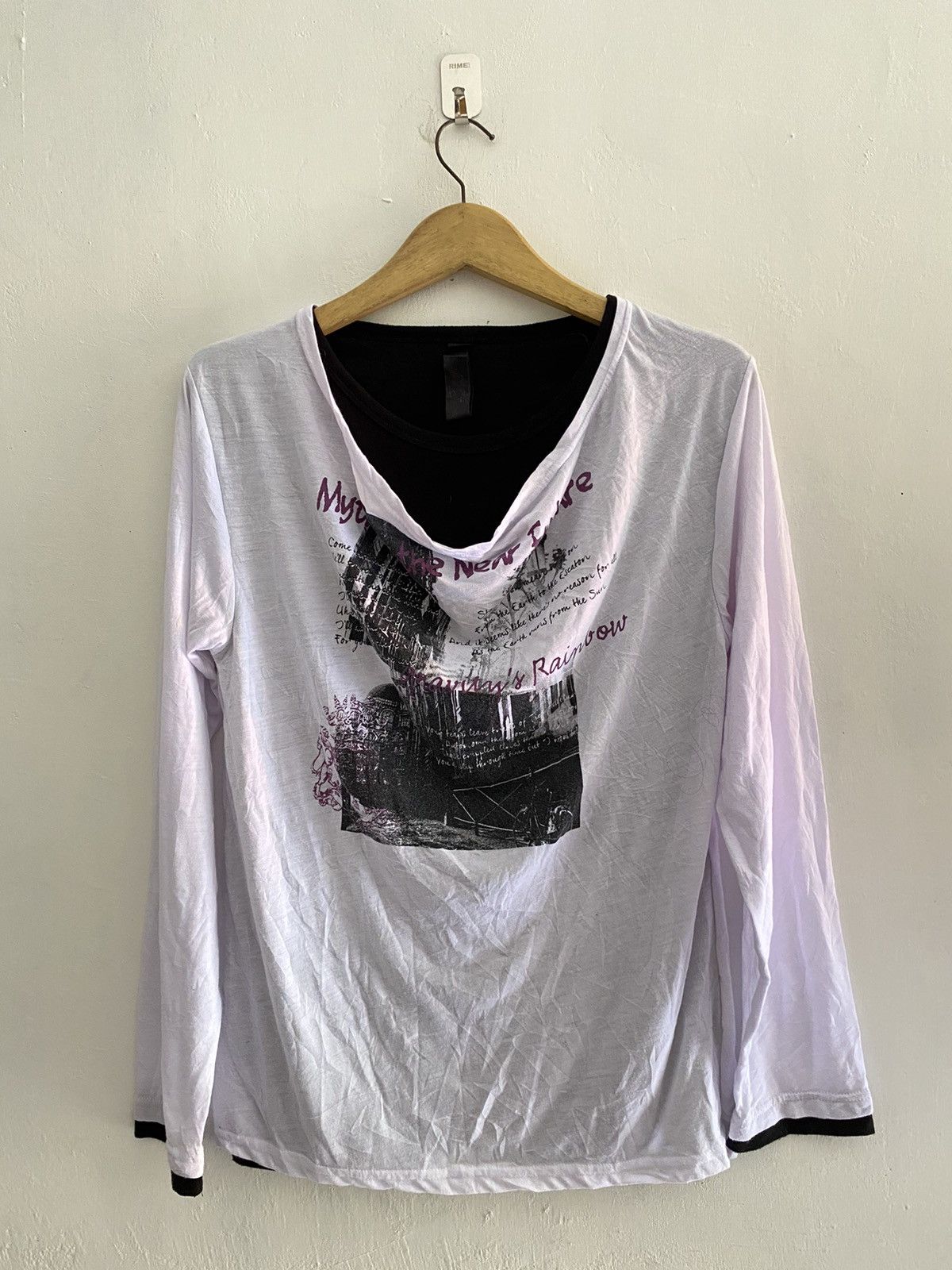 If Six Was Nine × Japanese Brand × Le Grande Bleu (L.G.B.) Japanese berningsho lgb poem double layers tshirt Size US L / EU 52-54 / 3 - 1 Thumbnail