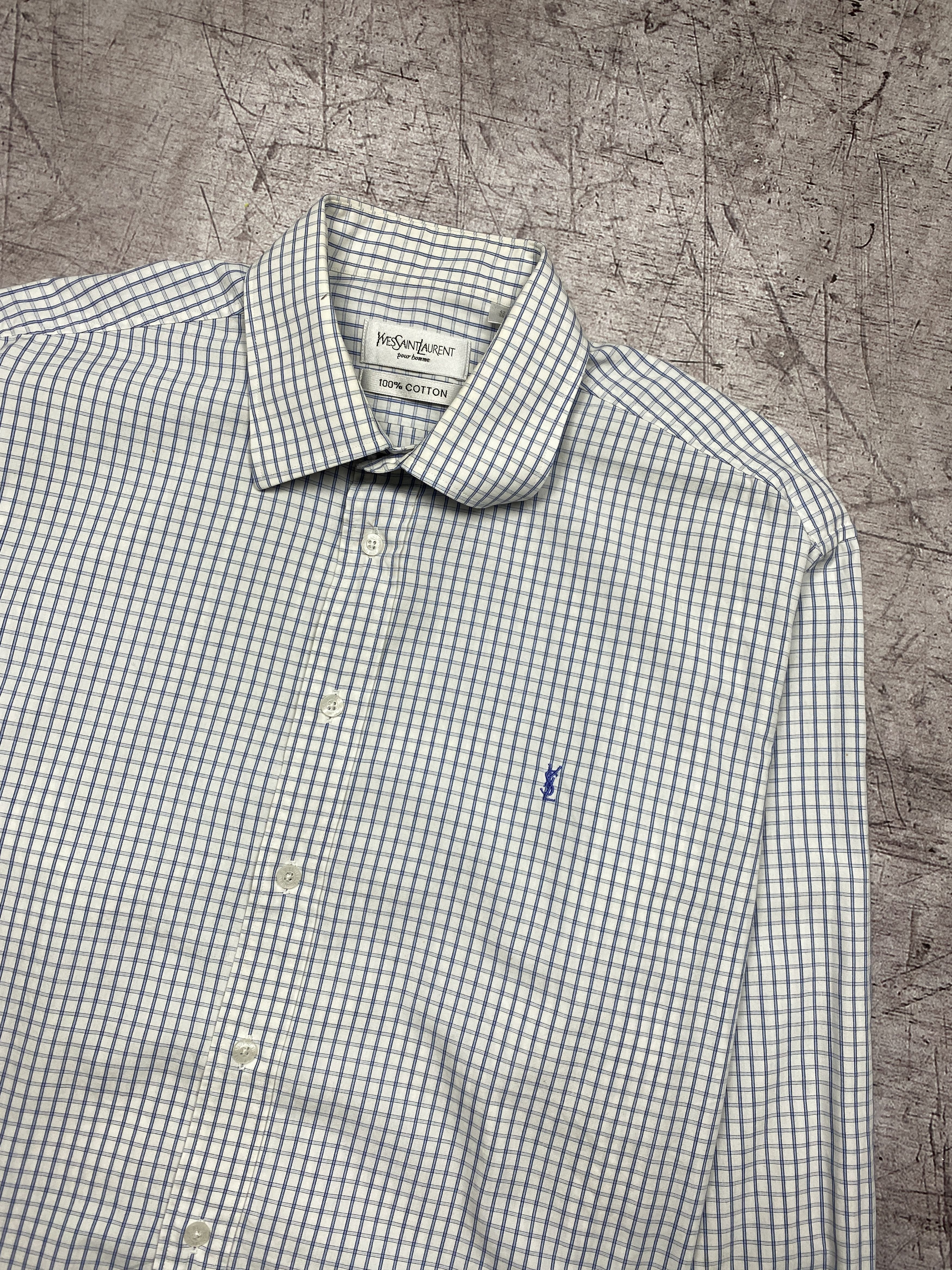 Yves Saint Laurent Yves Saint Laurent YSL Vintage Mens Long Sleeve Shirt Size US L / EU 52-54 / 3 - 2 Thumbnail