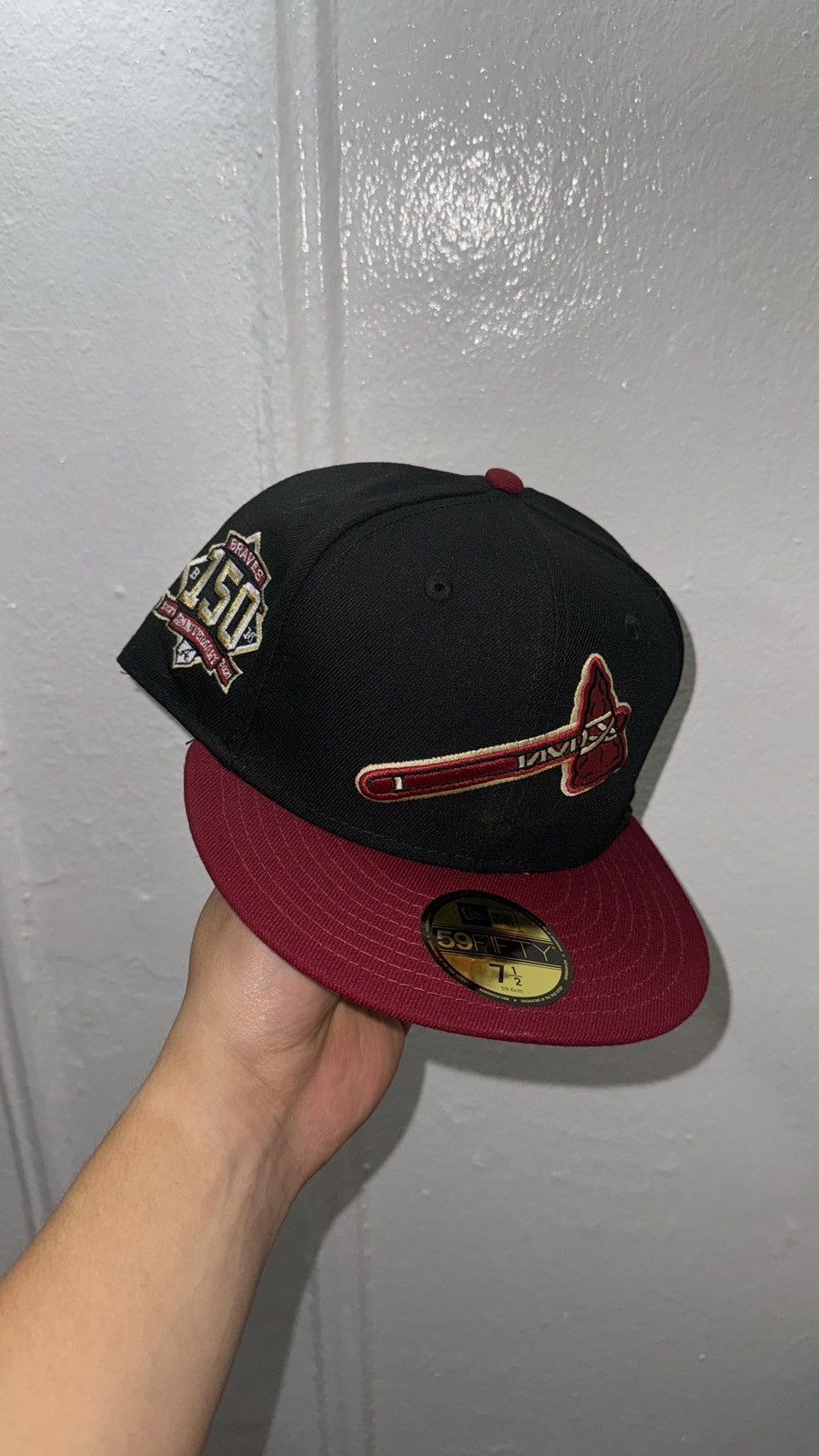 New Era New Era 59fifty Atlanta Braves fitted hat size 7 1/2 Size ONE SIZE - 1 Thumbnail