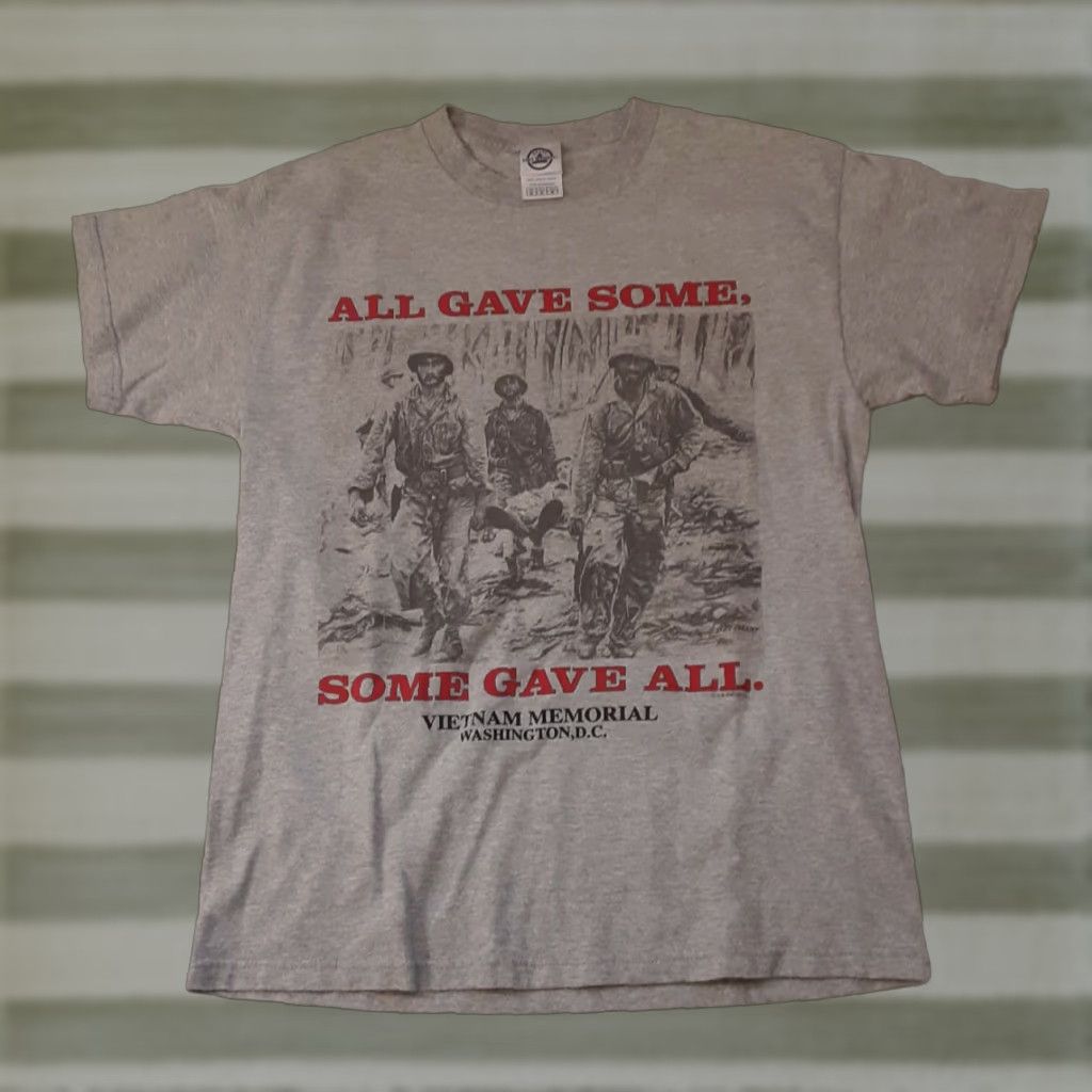 SOMET VINTAGE Viet Nam Memorial t shirt Washington D.C. gray M Men’s Graphic Short Sleeve 26in Size US M / EU 48-50 / 2 - 1 Thumbnail