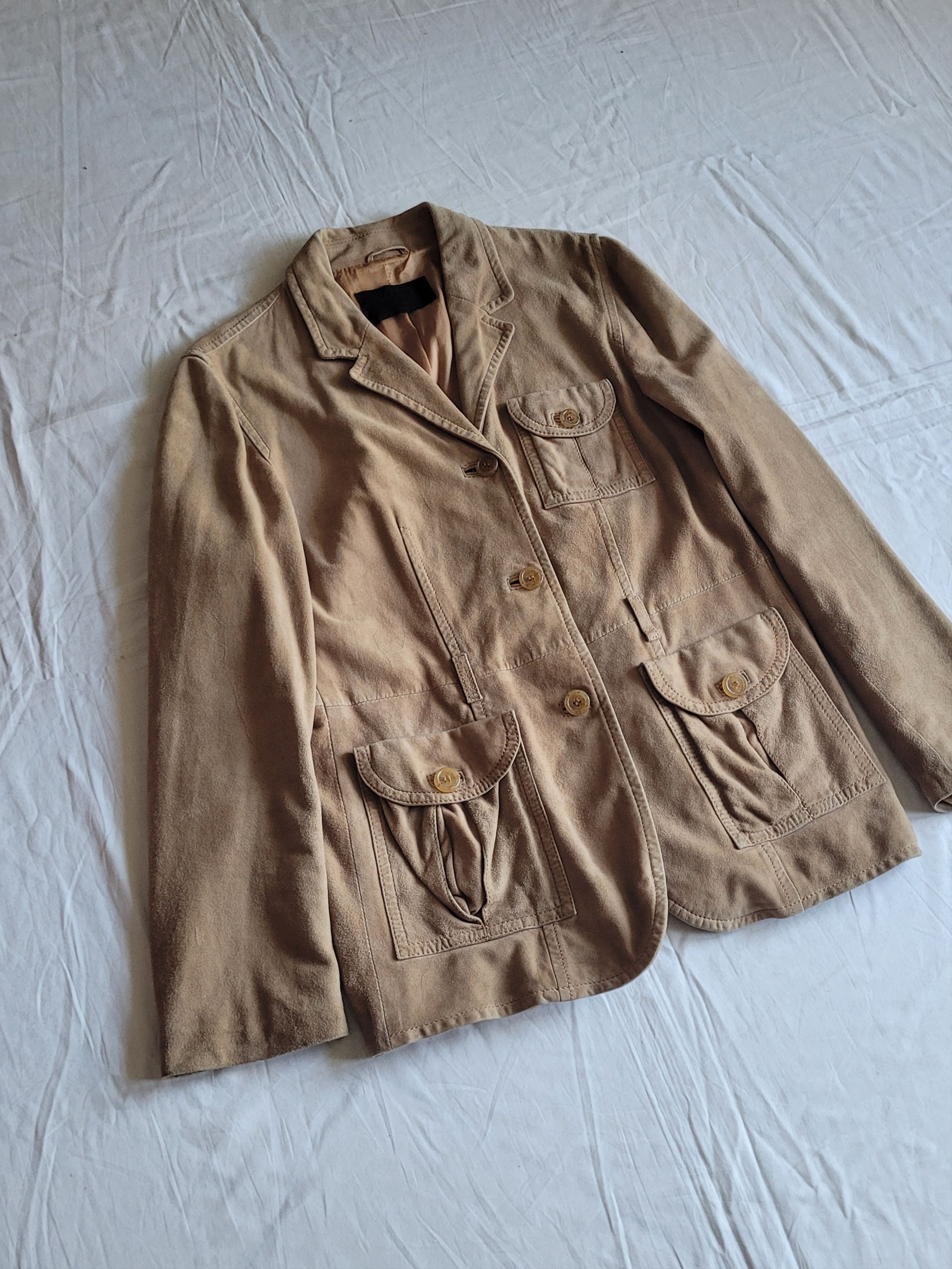 Prada mainline suede chamois leather jacket