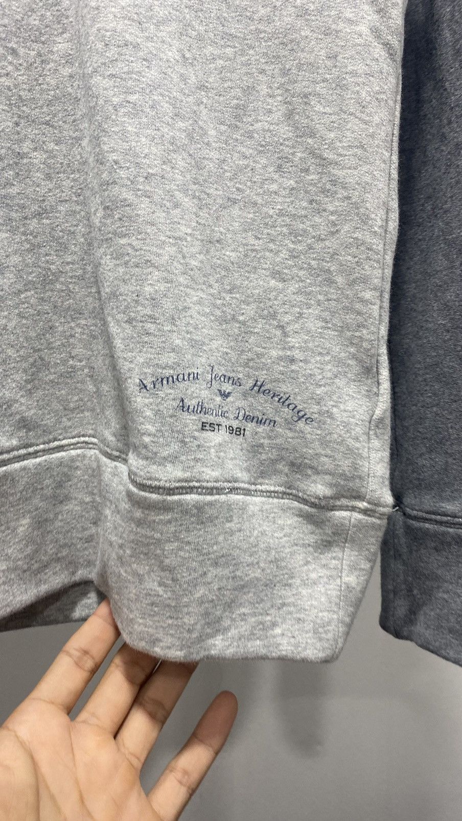 Designer × Giorgio Armani Armani Jeans Comfy Sweatshirt Size XXS / US 00 / IT 34 - 4 Thumbnail