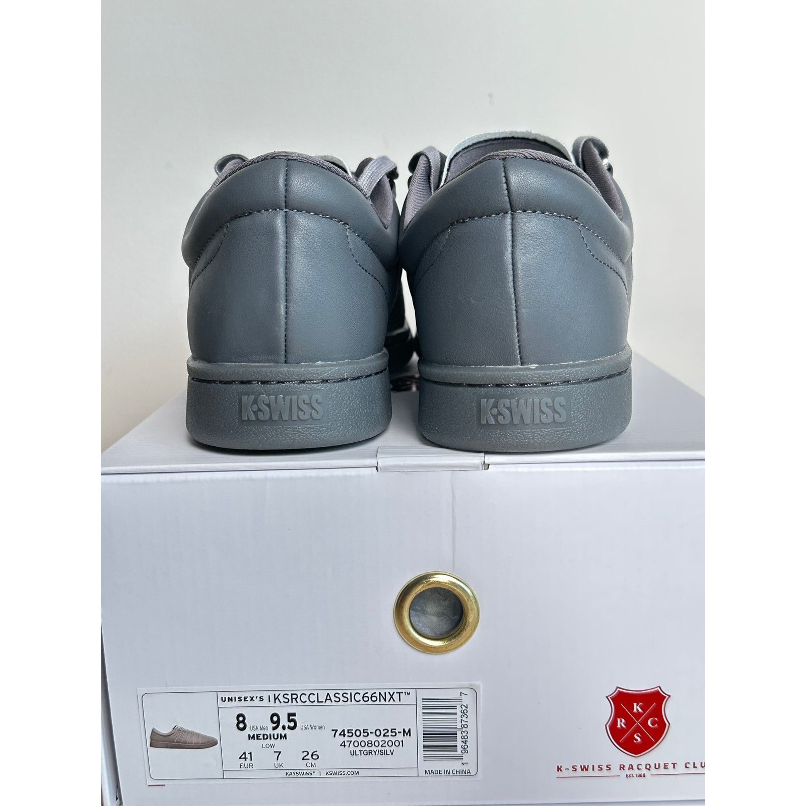 K-Swiss K-Swiss x Anwar Carrots Classic 66 NXT Grey Sneaker -Size 8M Size US 8 / EU 41 - 5 Thumbnail