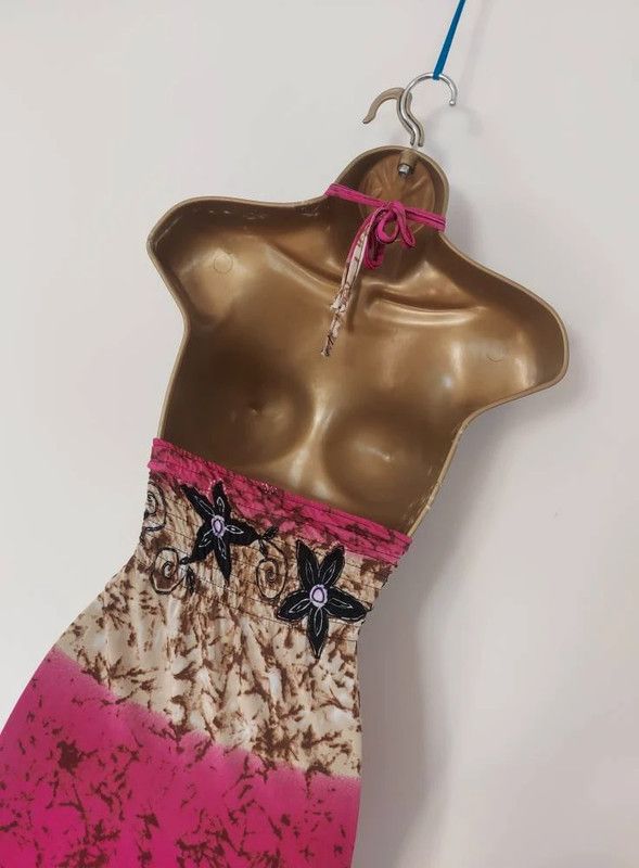 Vintage Halterneck maxi dress Size L / US 10 / IT 46 - 4 Thumbnail