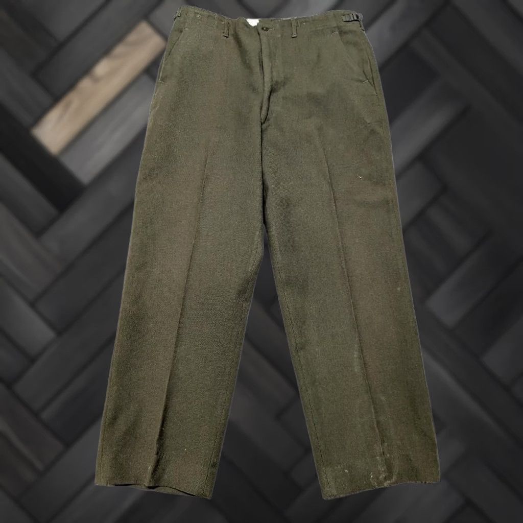 Vintage VINTAGE US ARMY M-1951 field pants green wool 38x34 military trousers Mens Size US 38 / EU 54 - 1 Thumbnail
