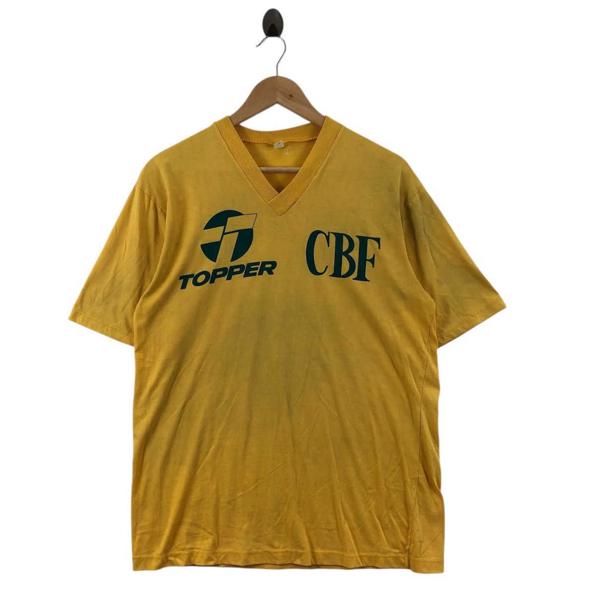Vintage Vintage 70s CBF BRASIL TOPPER Brazil Samba Football T-Shirt Size US M / EU 48-50 / 2 - 1 Thumbnail