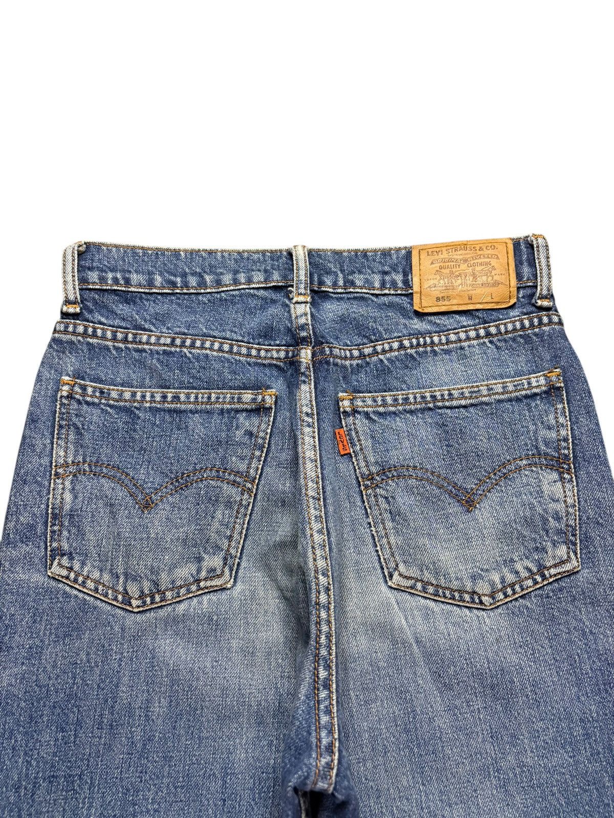 Levi's Vintage 90s Levis 855 Orange Tab Mud Wash Loose Jeans Size US 28 / EU 44 - 8 Thumbnail